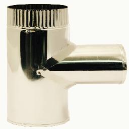 Тройник 90* d.120, нержавейка 0,5мм AISI 430   h=300мм GS *1/8