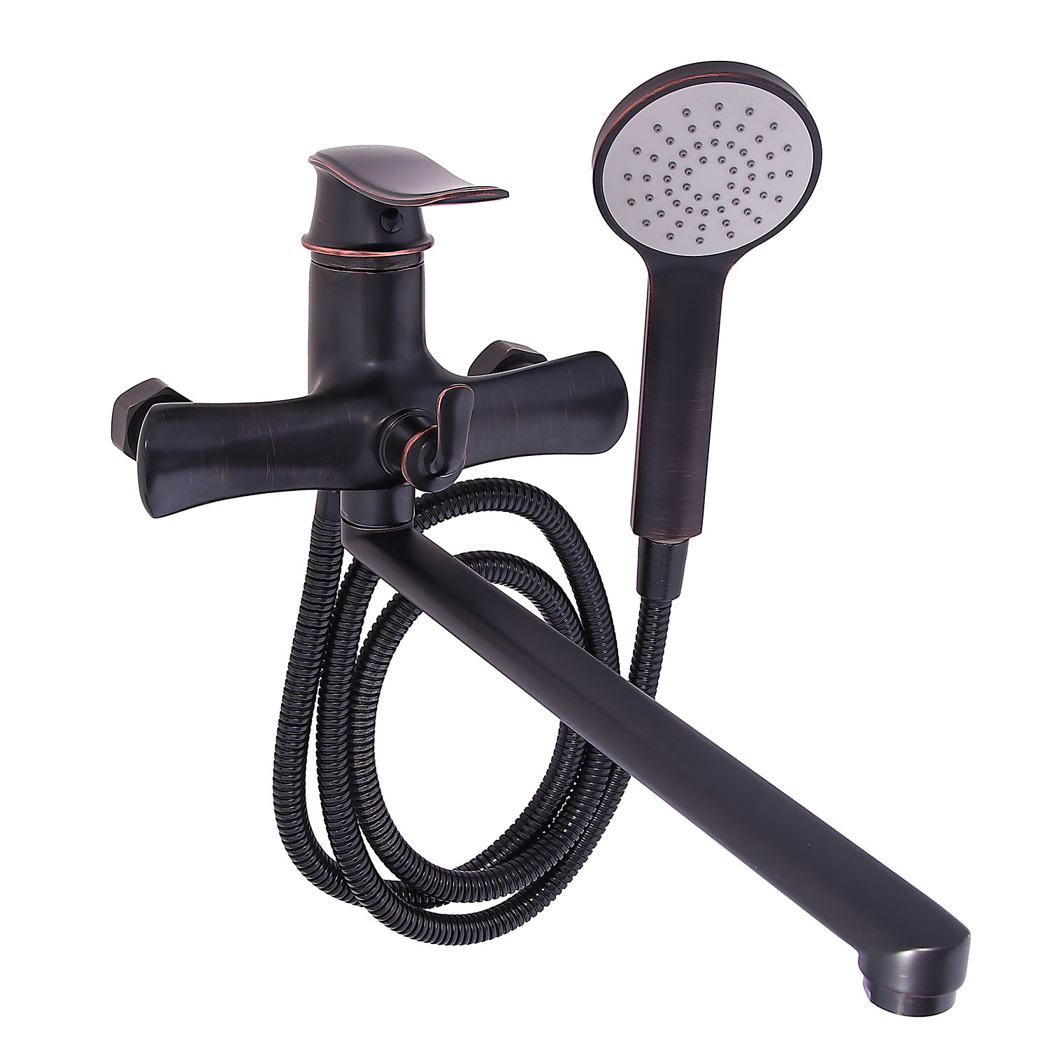 Смеситель для ванны "Potato" P22139HG длинный излив (черная бронза) *1/10