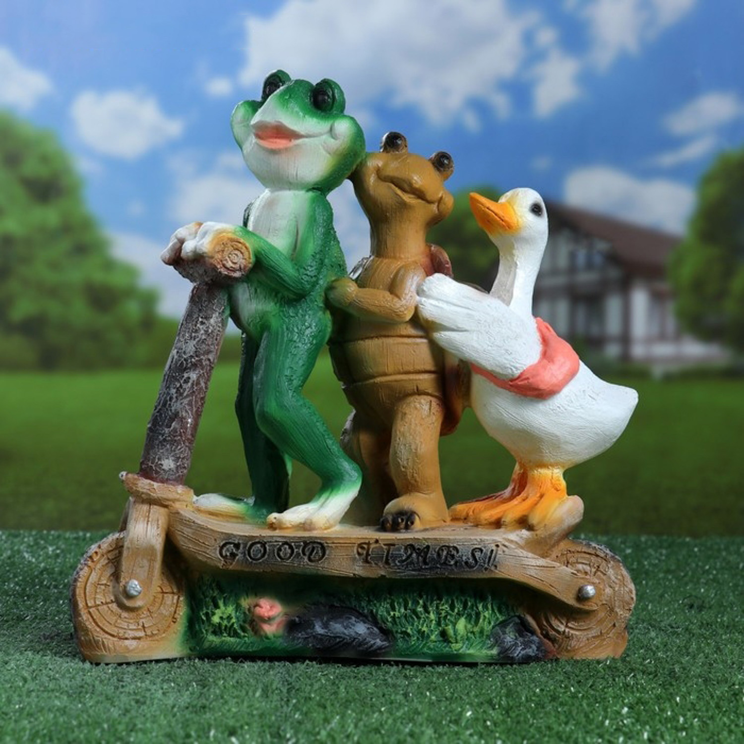 Садовая фигура "Зверюшки на самокате"   4074860