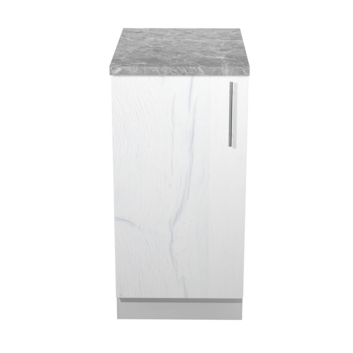 Шкаф напольный 400х850х600 мм BROZEX-WOOD Camellia, с дверцей, серый / юта