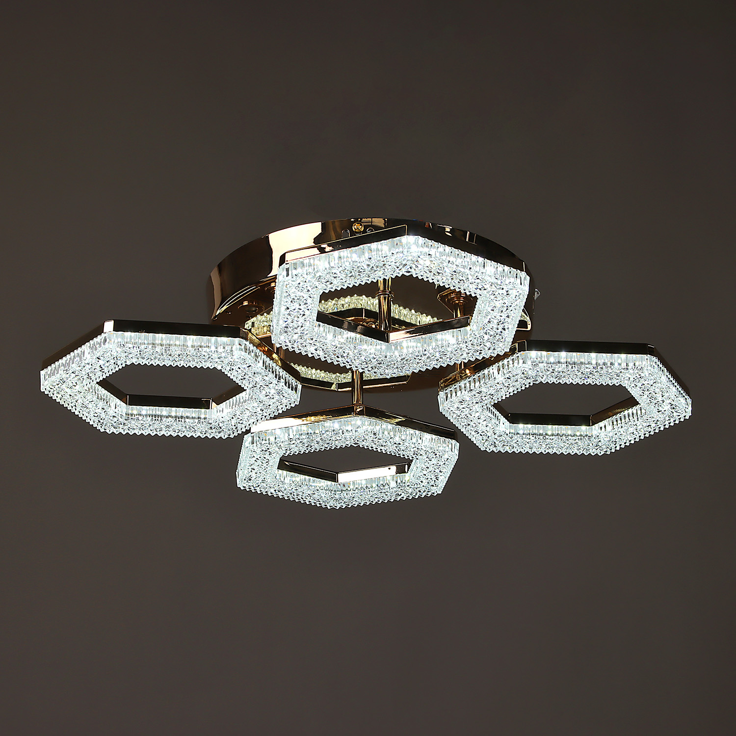 Светильник потолочный светодиодный YH1234/4 FGD 4*48W LED 3000-6500К (d-500; h-100) пульт VERNER LIGHTING *1