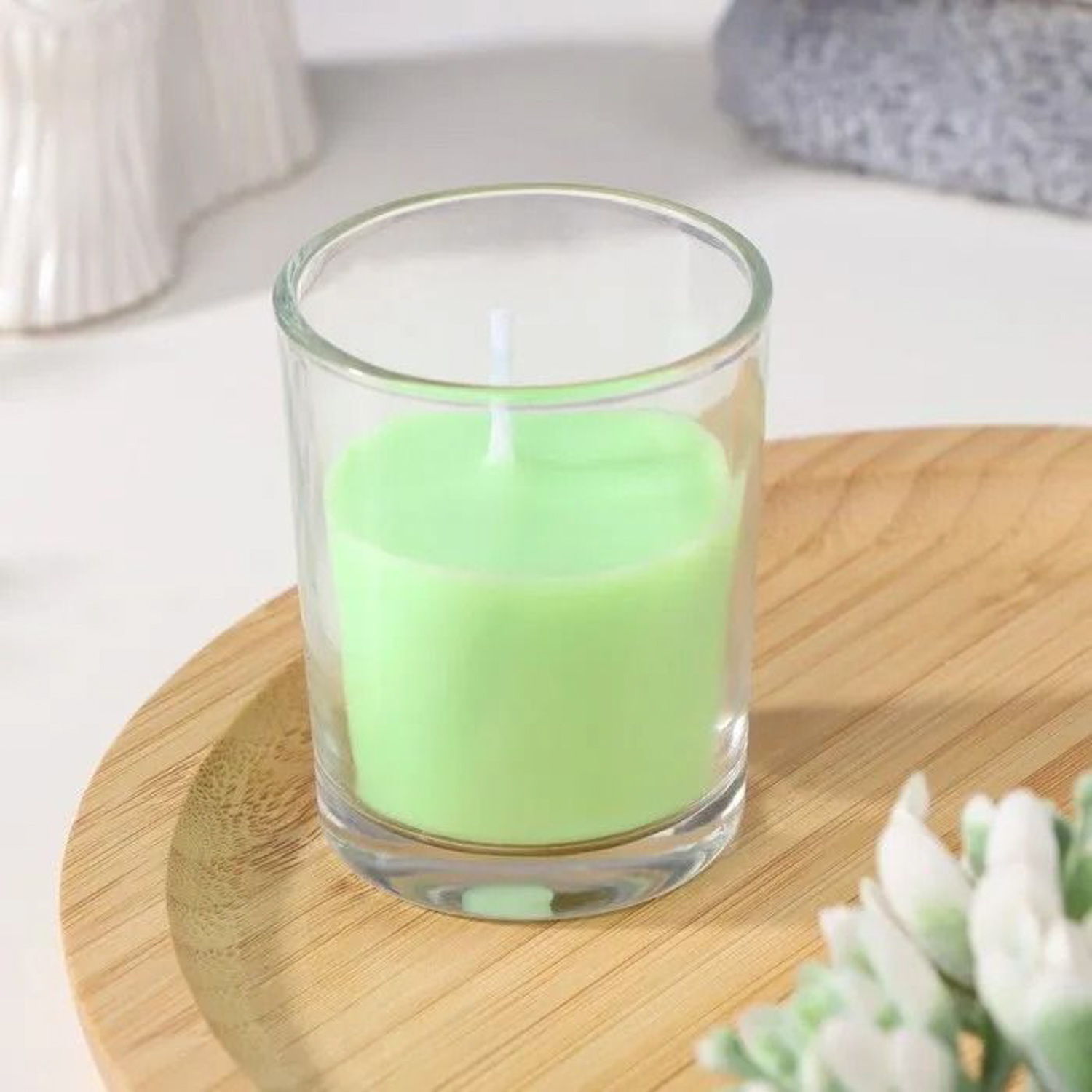 Свеча ароматическая в стакане "Нюд", 5х6 см, яблоко 7779525