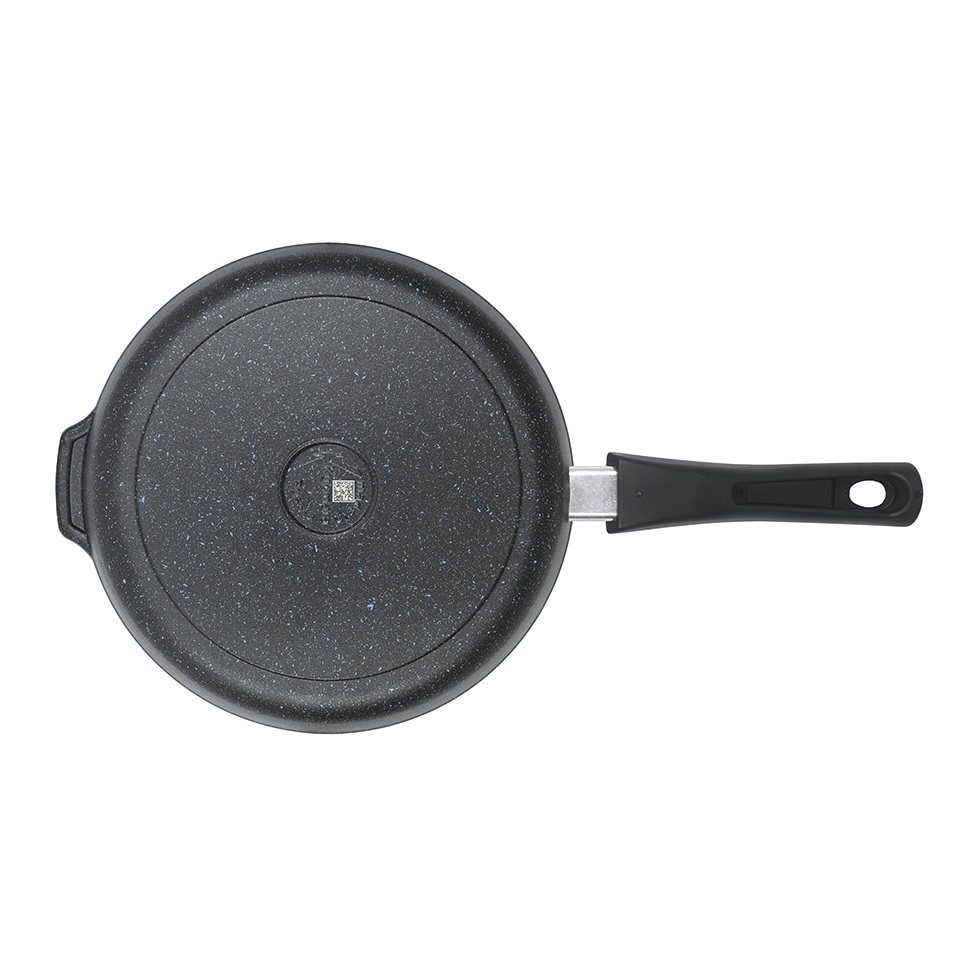 Сковорода алюм. а/приг.литая "Kukmara" "Granit" black d24см Съемн.руч. сггч242а *1/4