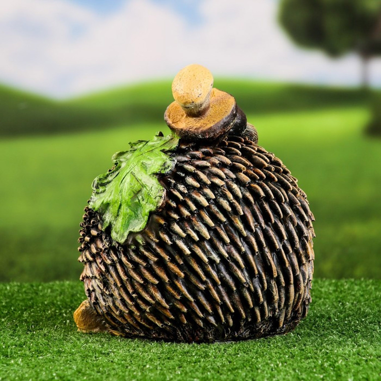 Садовая фигура "Еж с грибами" 23см 9567044