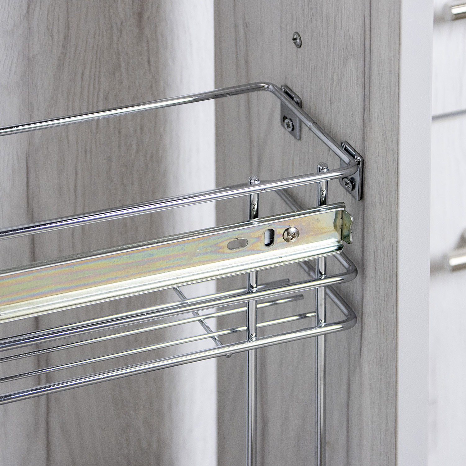 Шкаф напольный бутылочница 200х850х600 мм BROZEX-WOOD Camellia, серый / юта