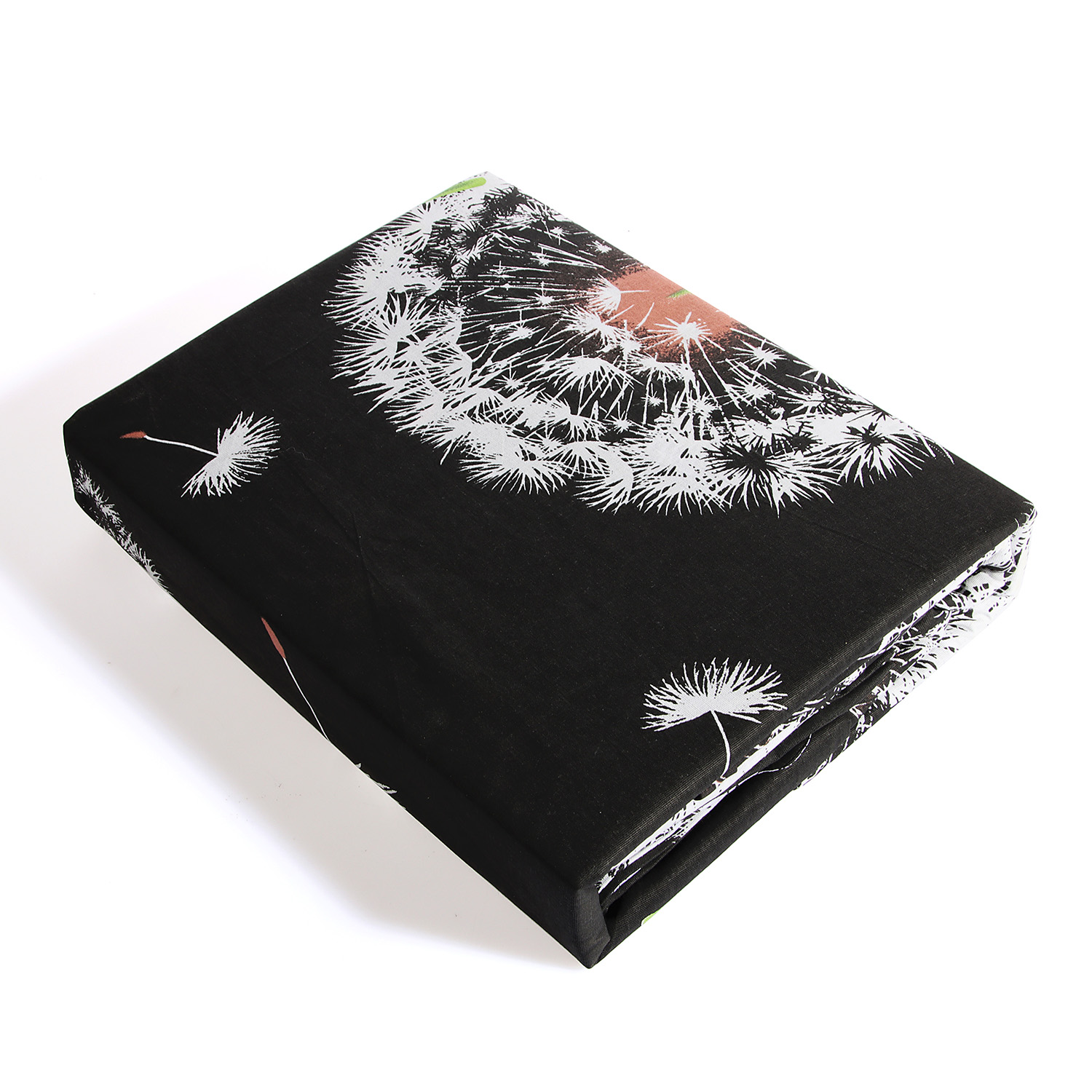 Постельное белье евро бязь Василиса 3412/1 Белые одуванчики нав70*70,пр200*220