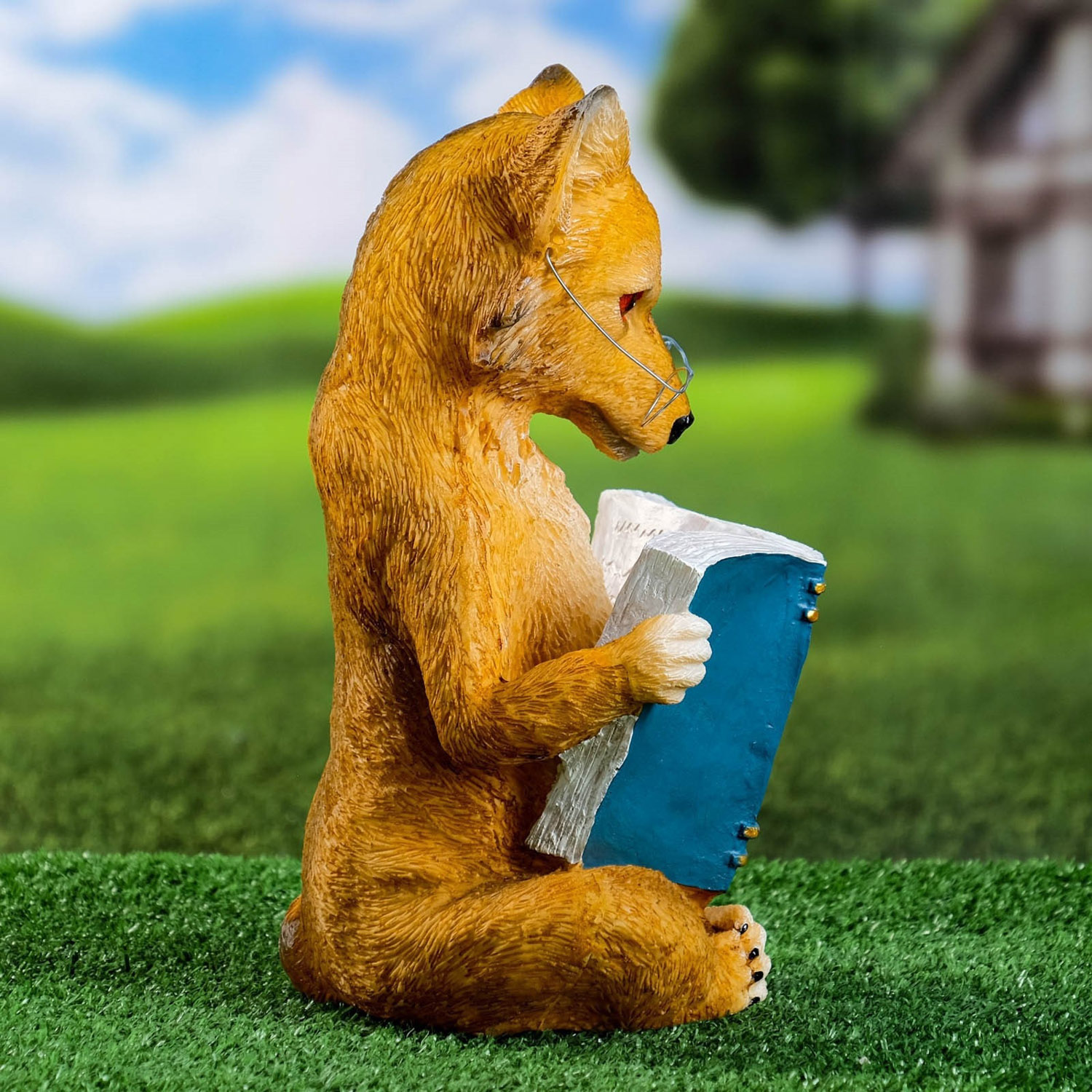 Садовая фигура "Лиса с книгой" 30х19х17см 7640123