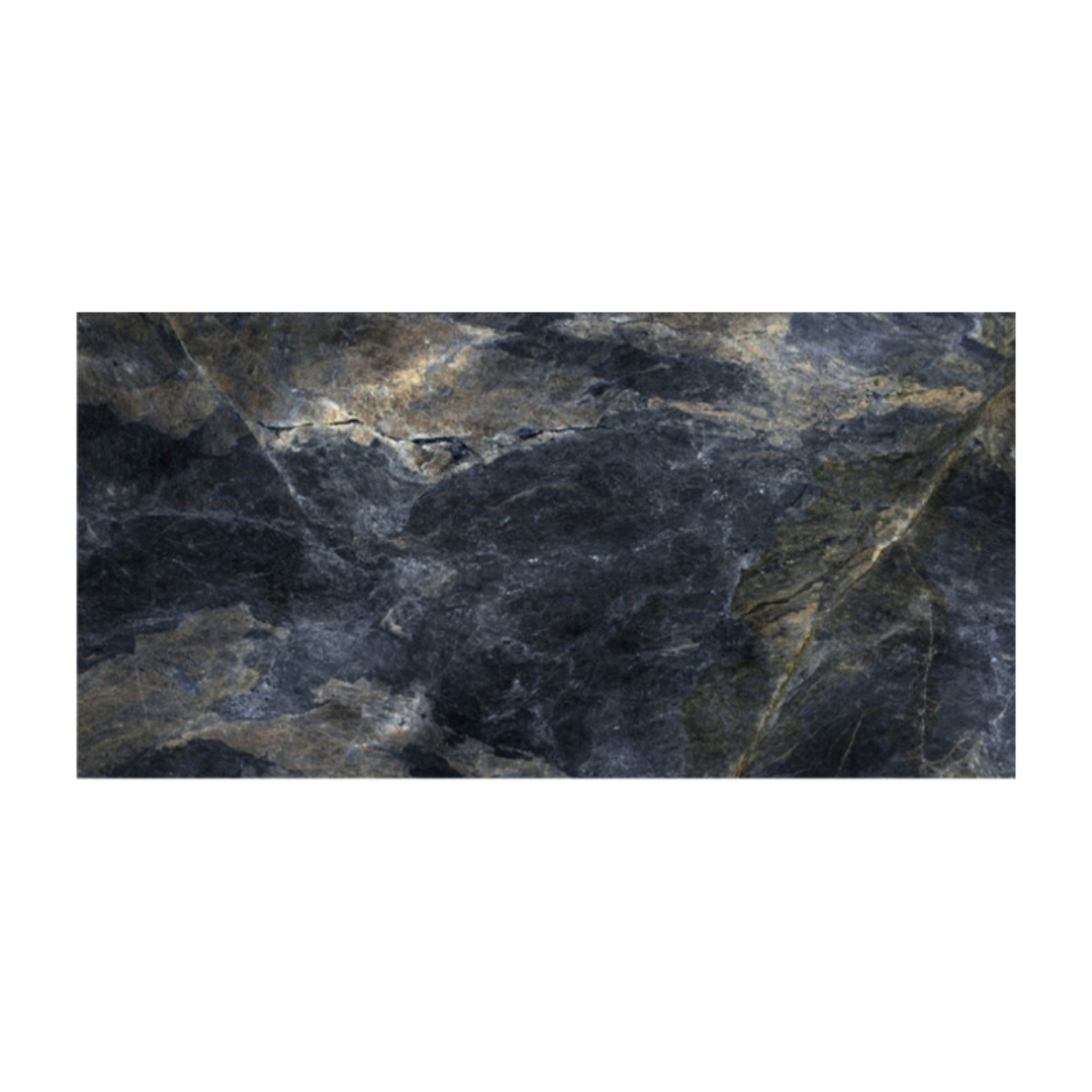 Керамогранит 2.16 м² JF1295, 1200x600x9 мм, полированный, черно-коричневый мрамор