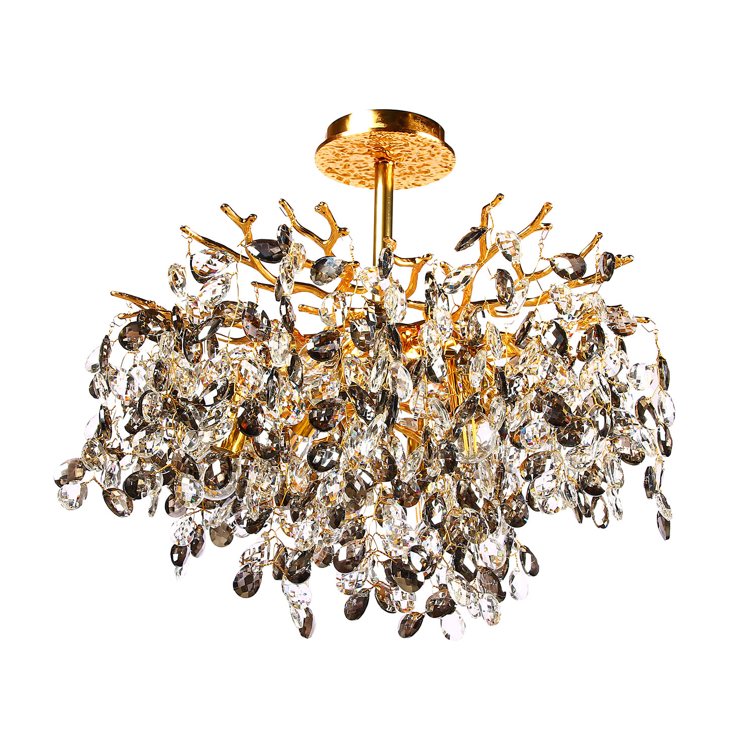 Светильник потолочный хрусталь 5509 Gold 500 мм Е14 S=16м2 золото  VERNER LIGHTING *1