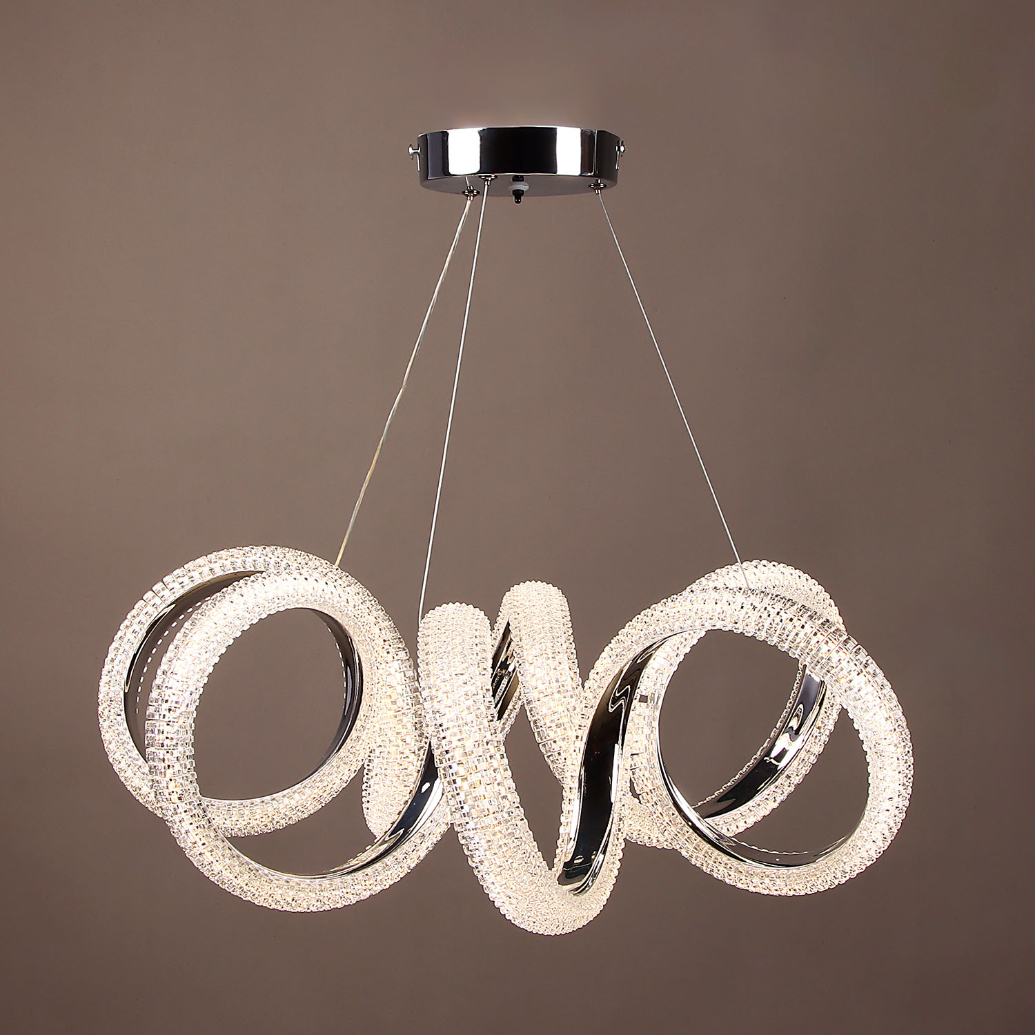 Светильник подвесной светодиодный 9232/140W Chrome  530 мм 3 реж., пульт S=20м2 VERNER LIGHTING *1