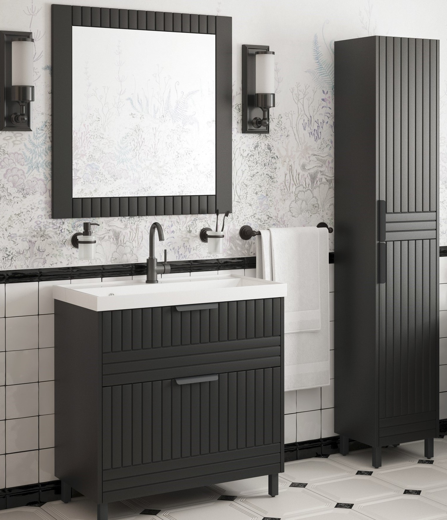 Тумба напольная Corozo Терра 80, серый