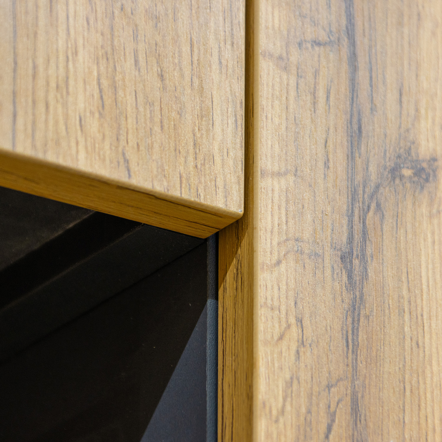 Шкаф навесной 600х338х290 мм BROZEX-WOOD Next, для вытяжки, с дверцей, графит / дуб вотан