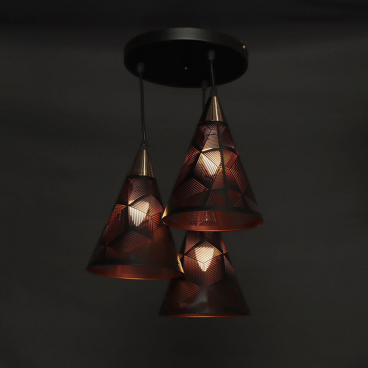 Люстра N5211/3H 3*40W  E27 (d-370; h-300/h800)  VERNER LIGHTING *1