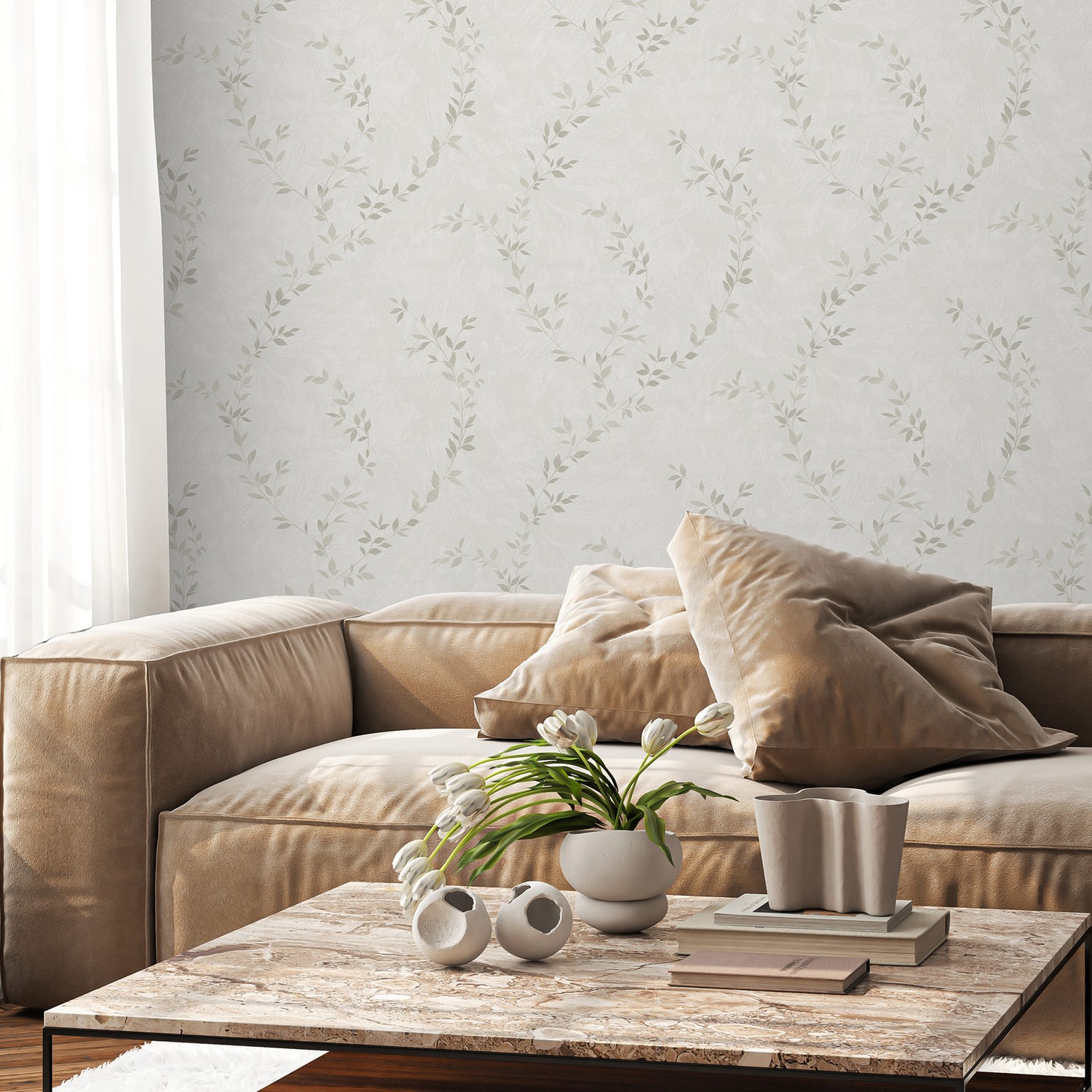 Обои  флиз VS Victoria Stenova Afelia (св.-сер.) 588882 1.06*10м *6