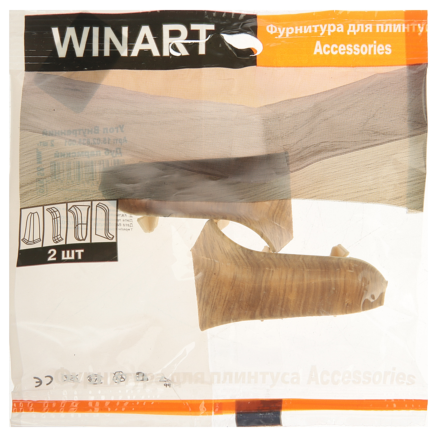 Угол внутренний Wimar, 58 мм, 835 дуб пармский, 2 шт.