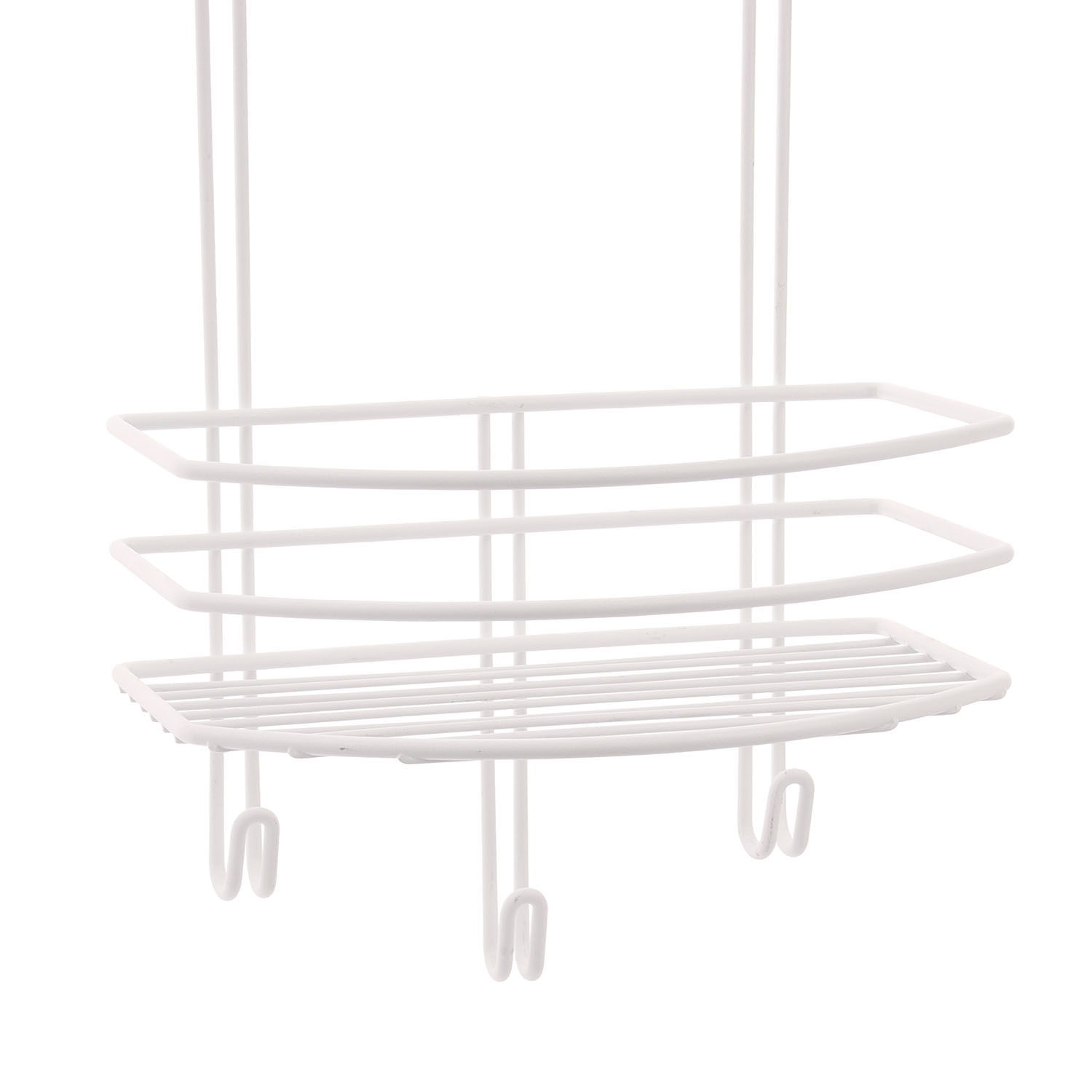 Полка д/ванной Proffero 2-ая с вешалками 25*15*30см, белая П0002005 *2/10