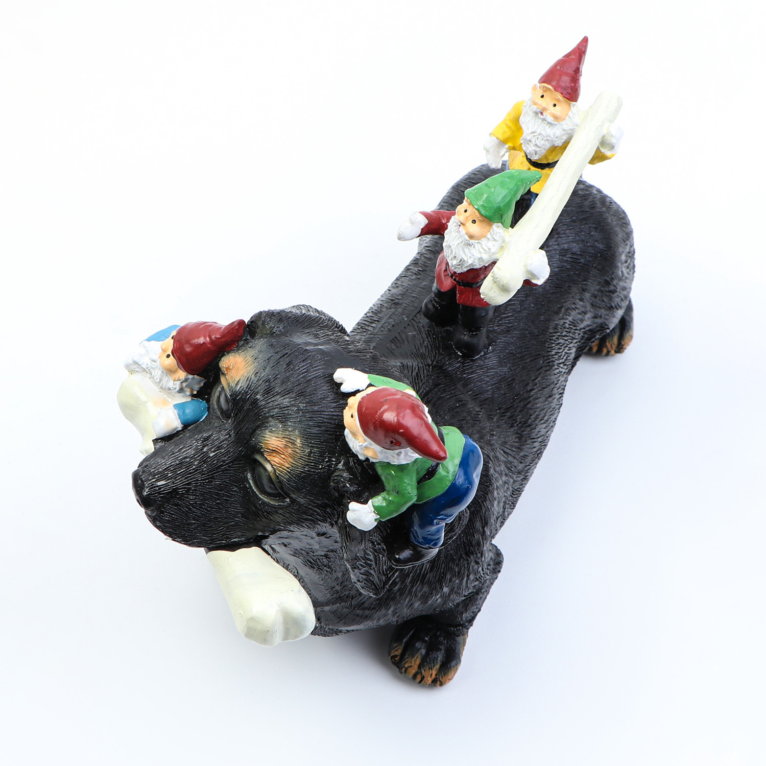 Садовая фигура "Такса с гномами" 20х9х15см  10815589