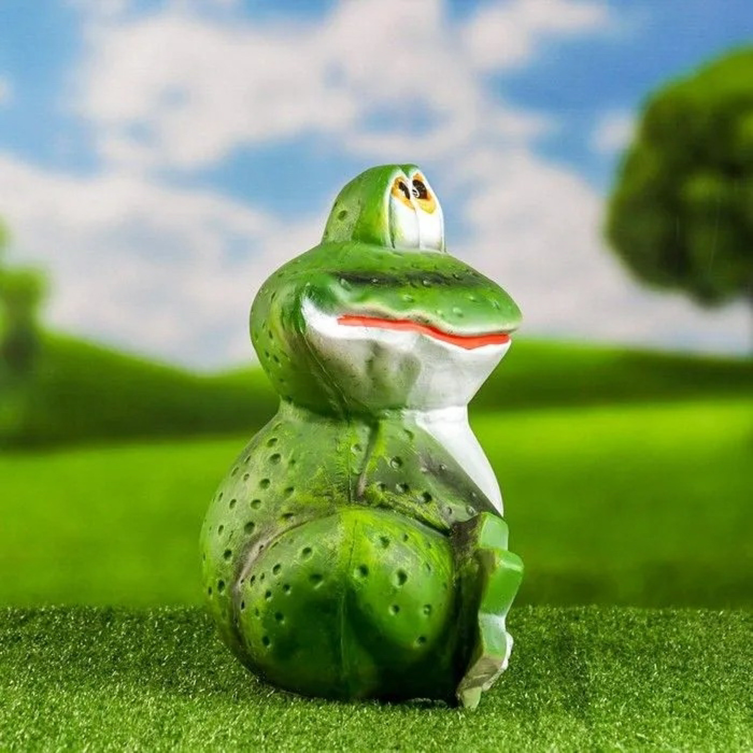 Садовая фигура "Лягушка улыбака" 30х30х21см 9487947