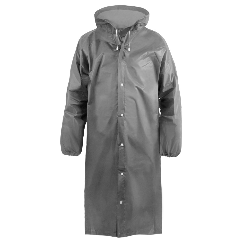 Дождевик-плащ на кнопках повыш.прочн. EVA толщ.110мкм,шир.75см,дл.120см Серый EVA12GR "Komfi" *1/50