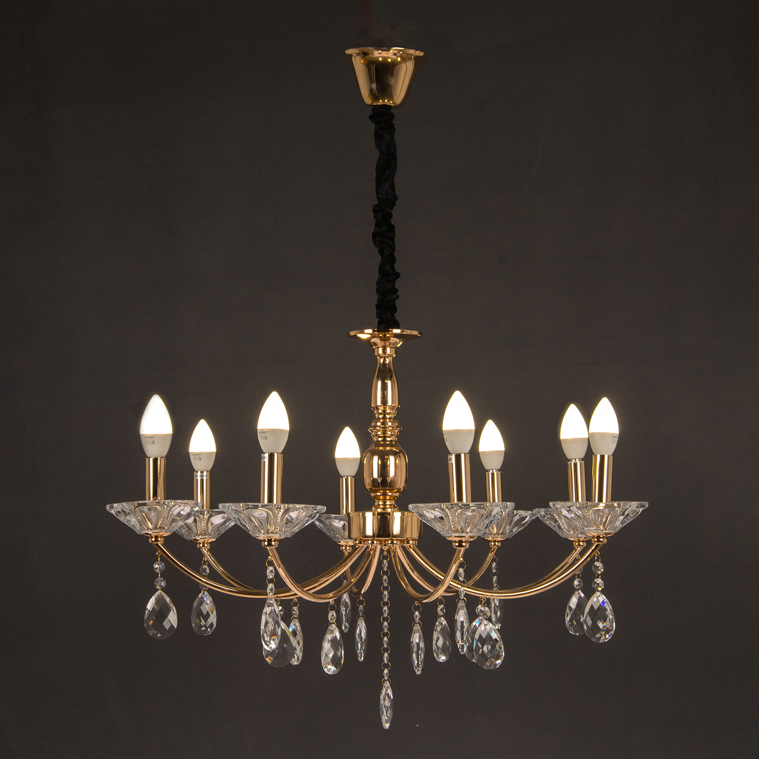 Люстра IL1242-8PPA-29 GD  40Вт Е14 S=30м2  *1