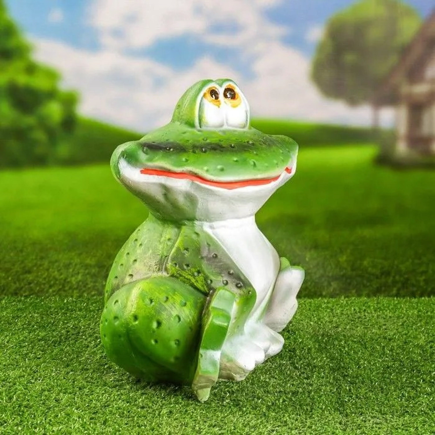 Садовая фигура "Лягушка улыбака" 30х30х21см 9487947