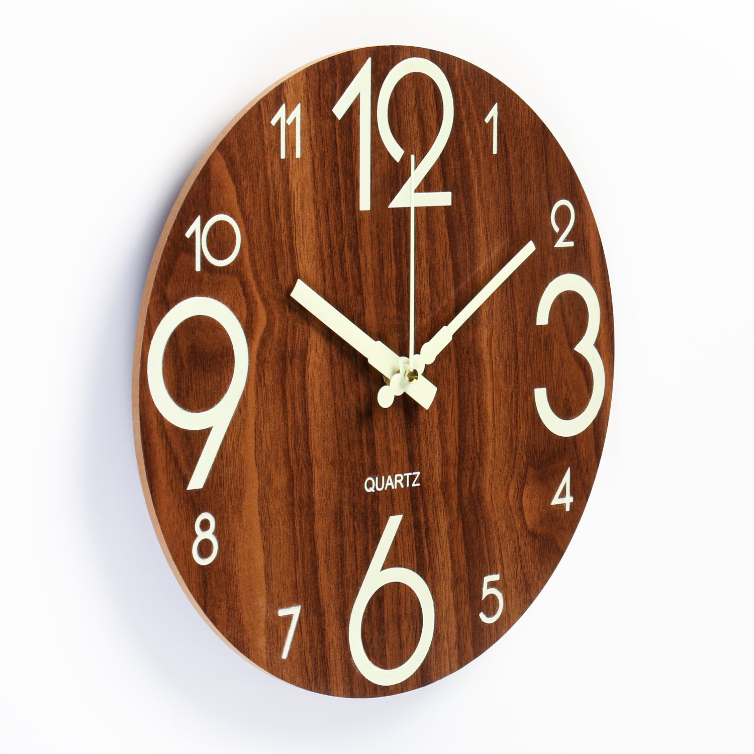 Часы настенные, флуоресцентные, плавный ход, d=30 см  7514258