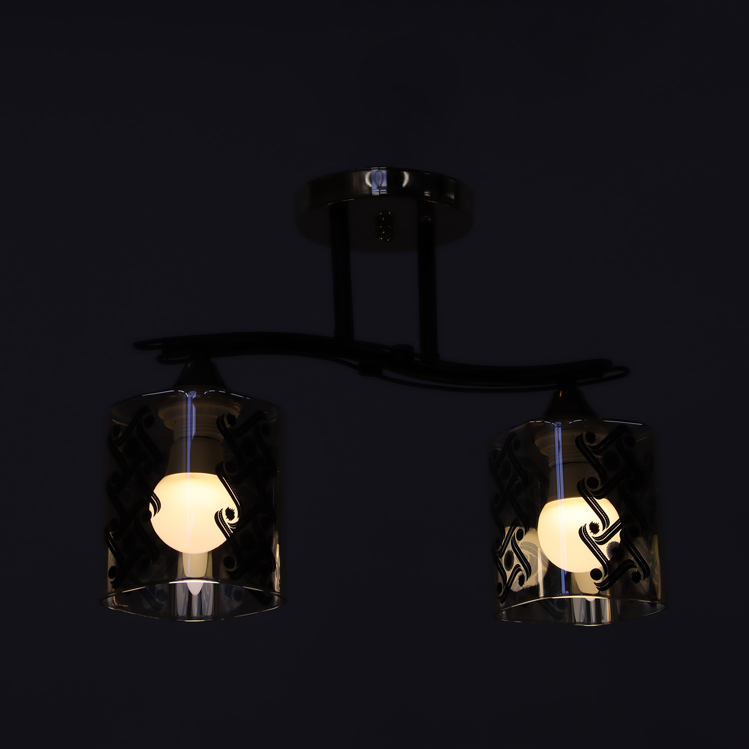 Люстра Verner Lighting A3944/2, 40 Вт, Е27, 2 лампы, черный/золото