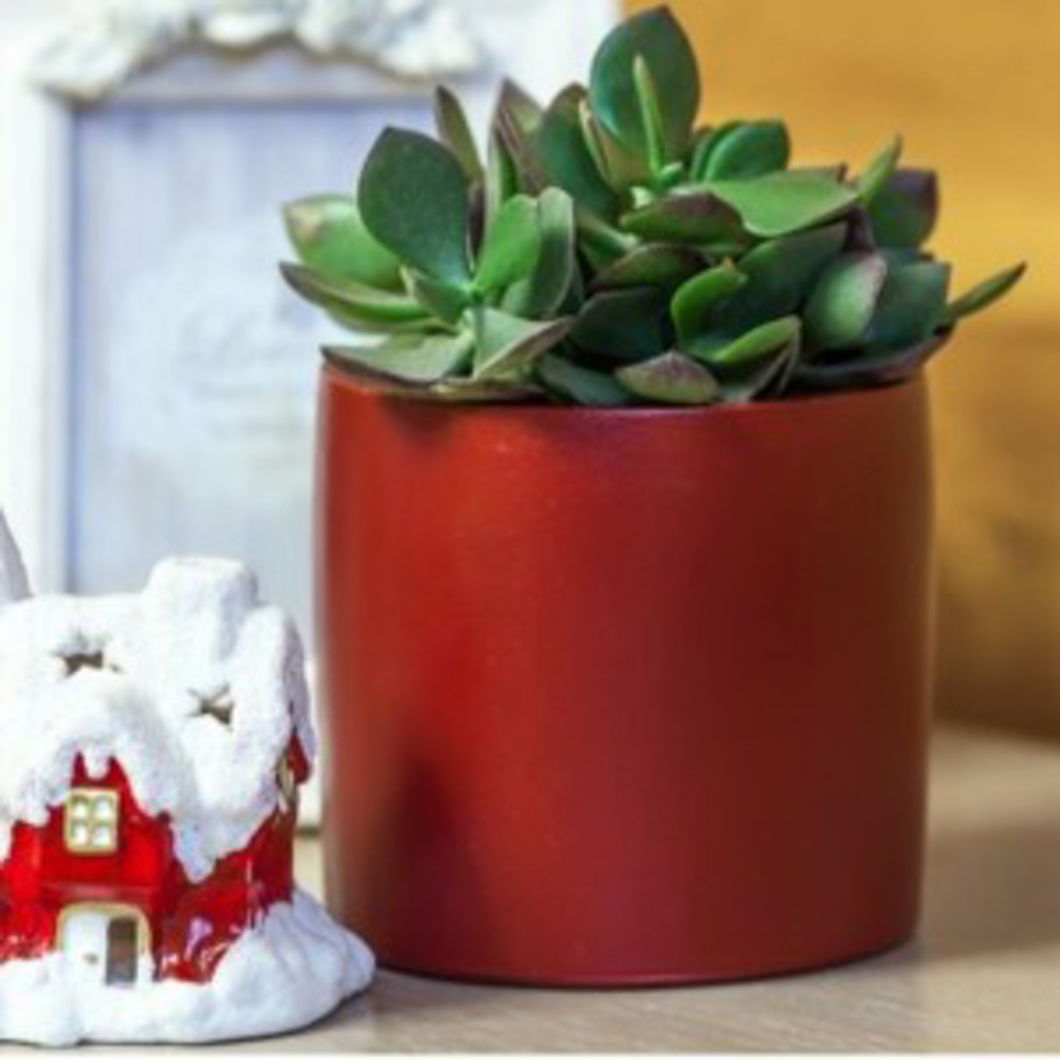 Кашпо гипсовое "Эко" 0,75л d верха 120мм h110мм Бордо ("VipSet") *5