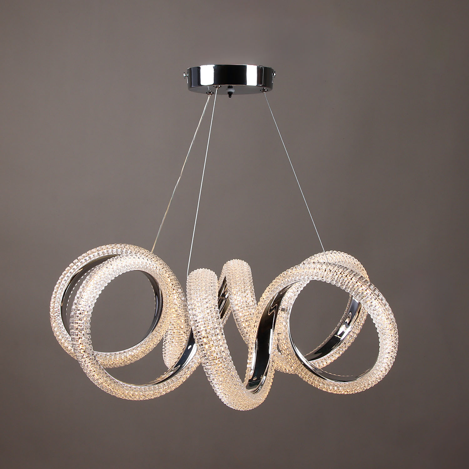 Светильник подвесной светодиодный 9232/140W Chrome  530 мм 3 реж., пульт S=20м2 VERNER LIGHTING *1