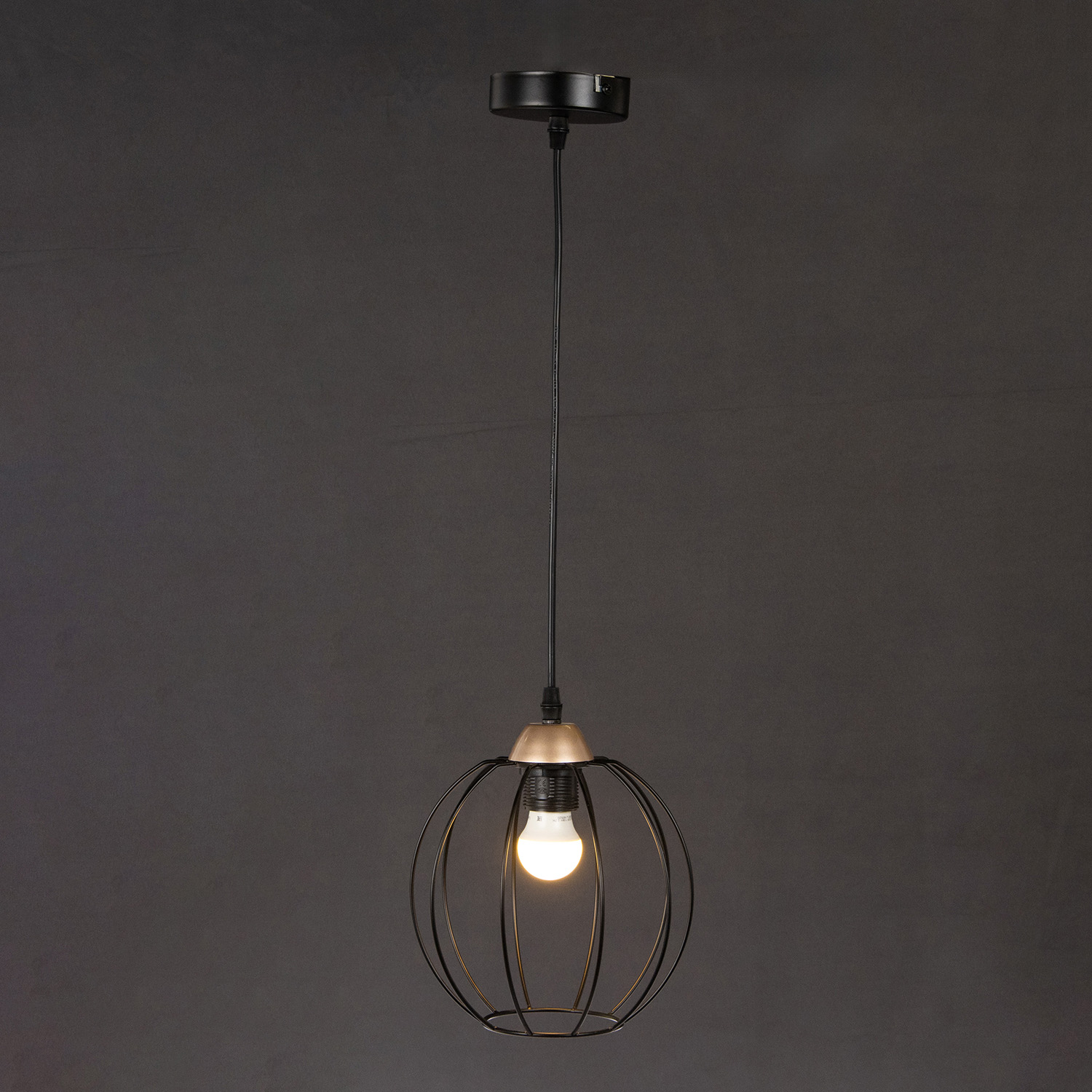 Люстра IL2001-1PC-05 BK ROSE GD 40Вт Е27 S=6м2  *1