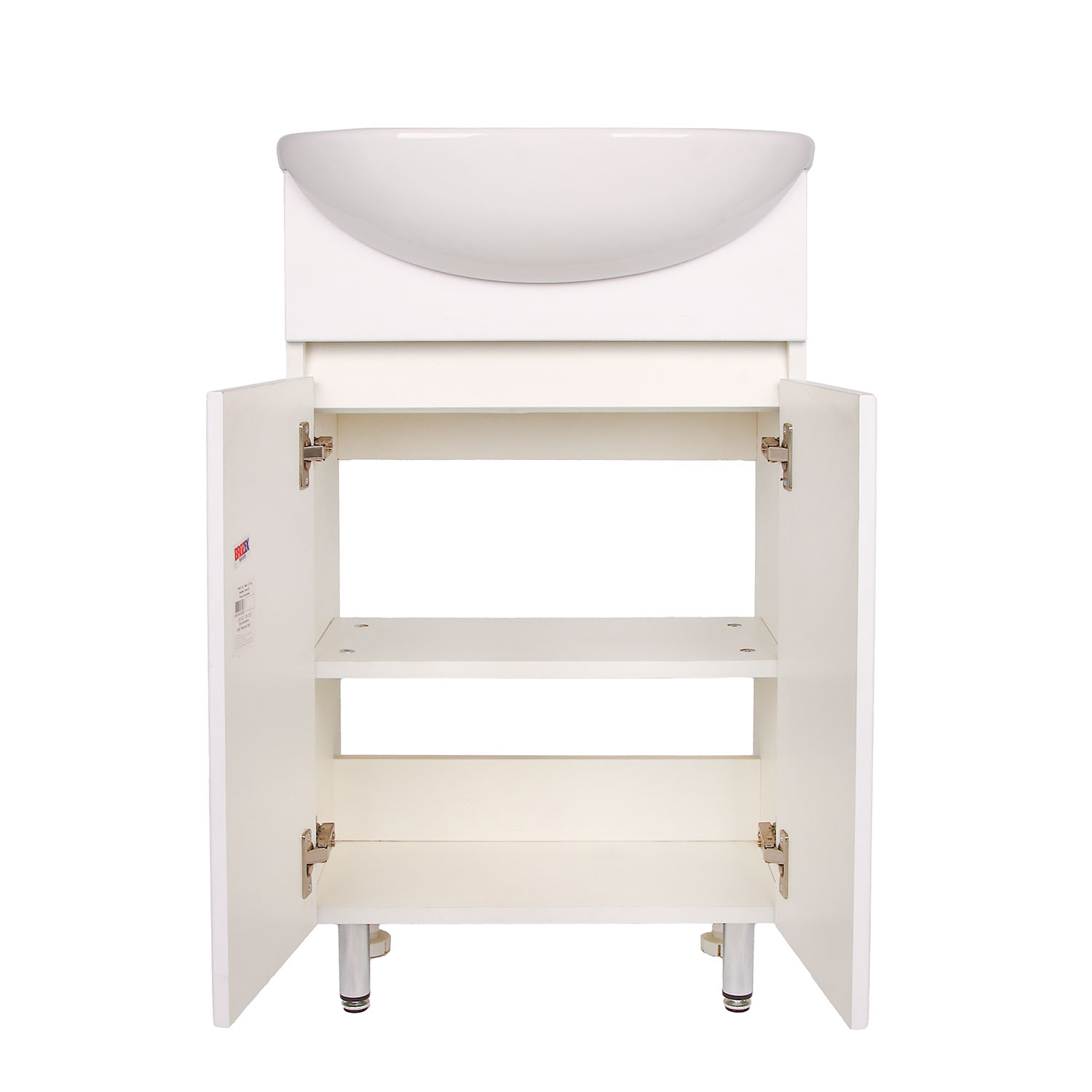 Тумба напольная BROZEX WOOD Симпл 50, с доводчиками, ясень белоснежный