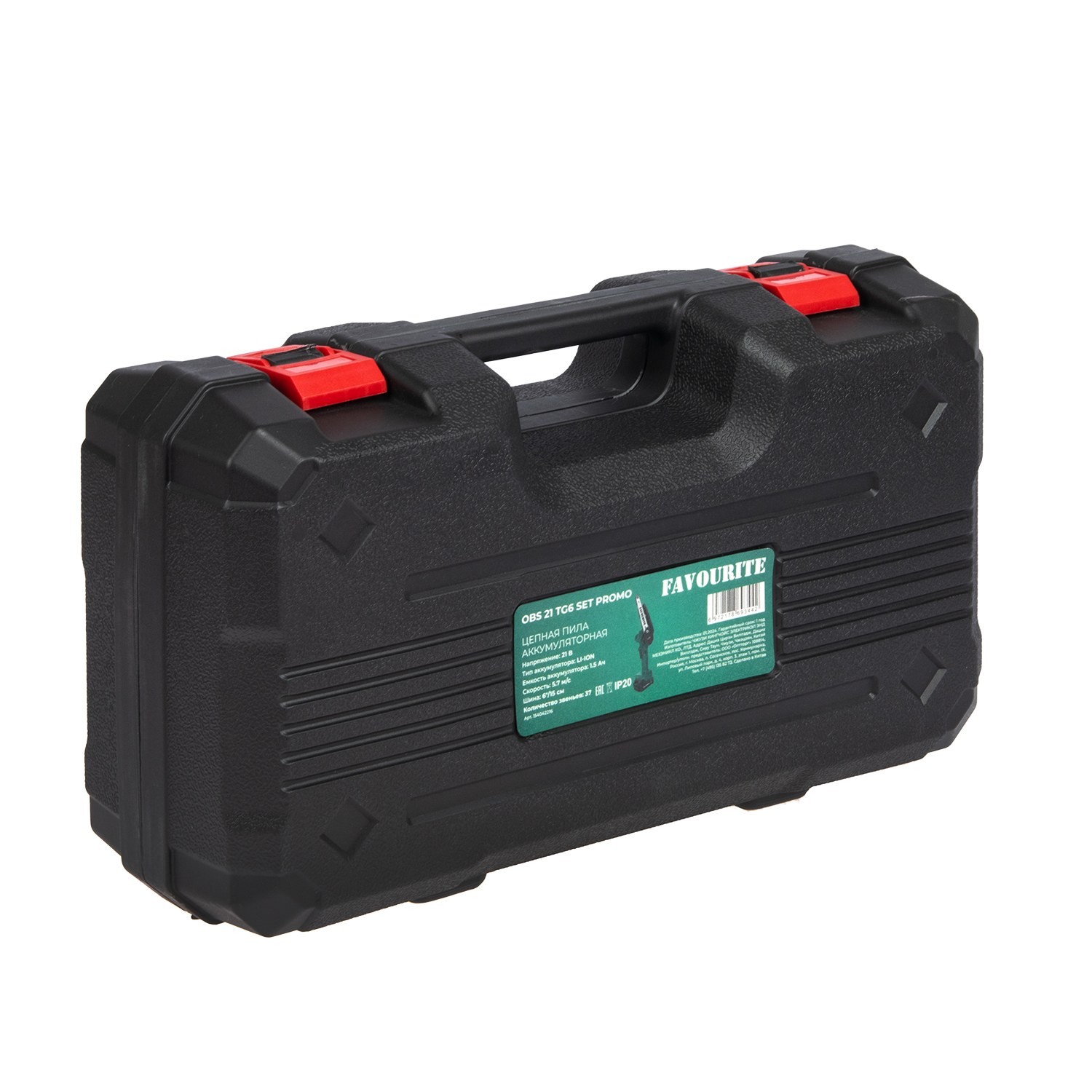 Пила цепная аккумуляторная 21В 1,5Ач Li-Ion шина15см цепь37зв OBS 21 TG6 SET PROMO FAVOURITE *1/8