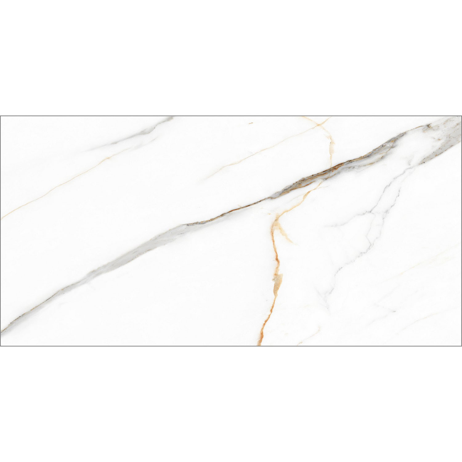 Керамогранит 1.44 м² Global Tile Angel Statuario GT120605503PR, 1200х600х8.5 мм, полированный, белый