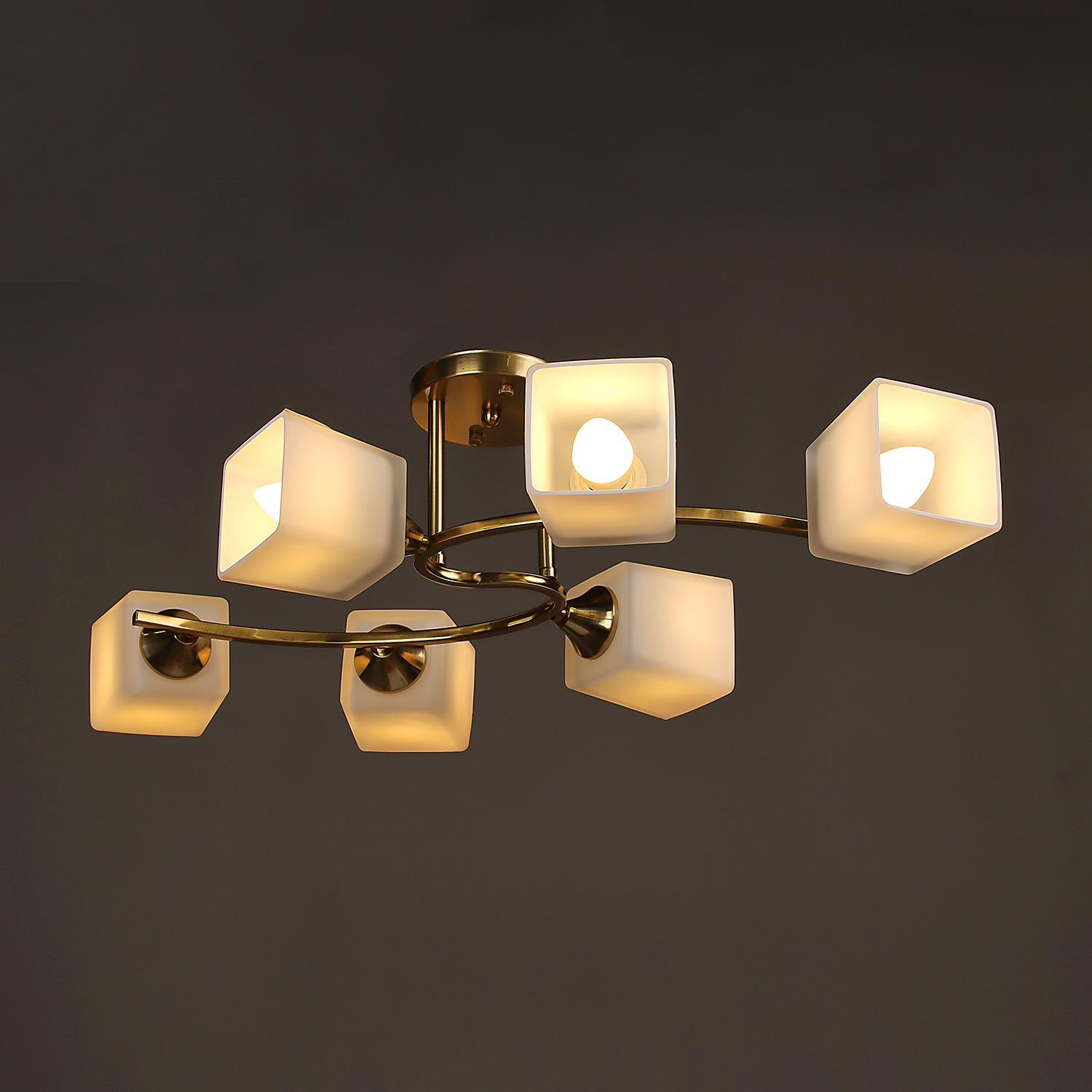 Светильник потолочный N6397/6 СОР 6*40W E27 220V (l-765; w-430; h-195) S=24м2 VERNER LIGHTING *1