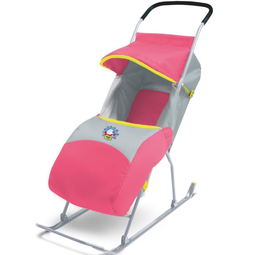 Санки-коляска детские Умка 2 выс.сид.+чех.дног+коз.,ручка.,плоск.полозья Коралл У2 (Ижевск)*12