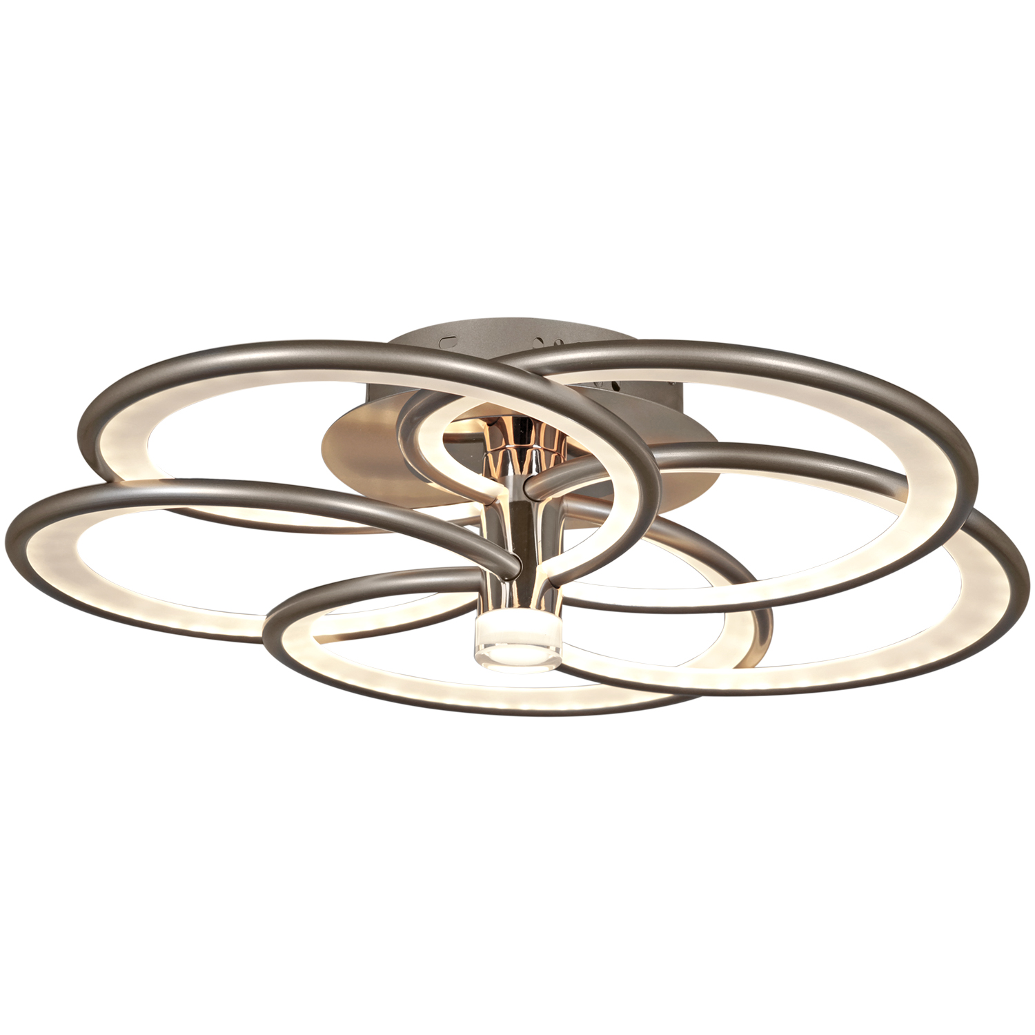 Люстра 09246-0.3-5S Champaign silver LED ПДУ	ПДУ+диммер+управление с телефон 3000-6000К S=26м2    *1