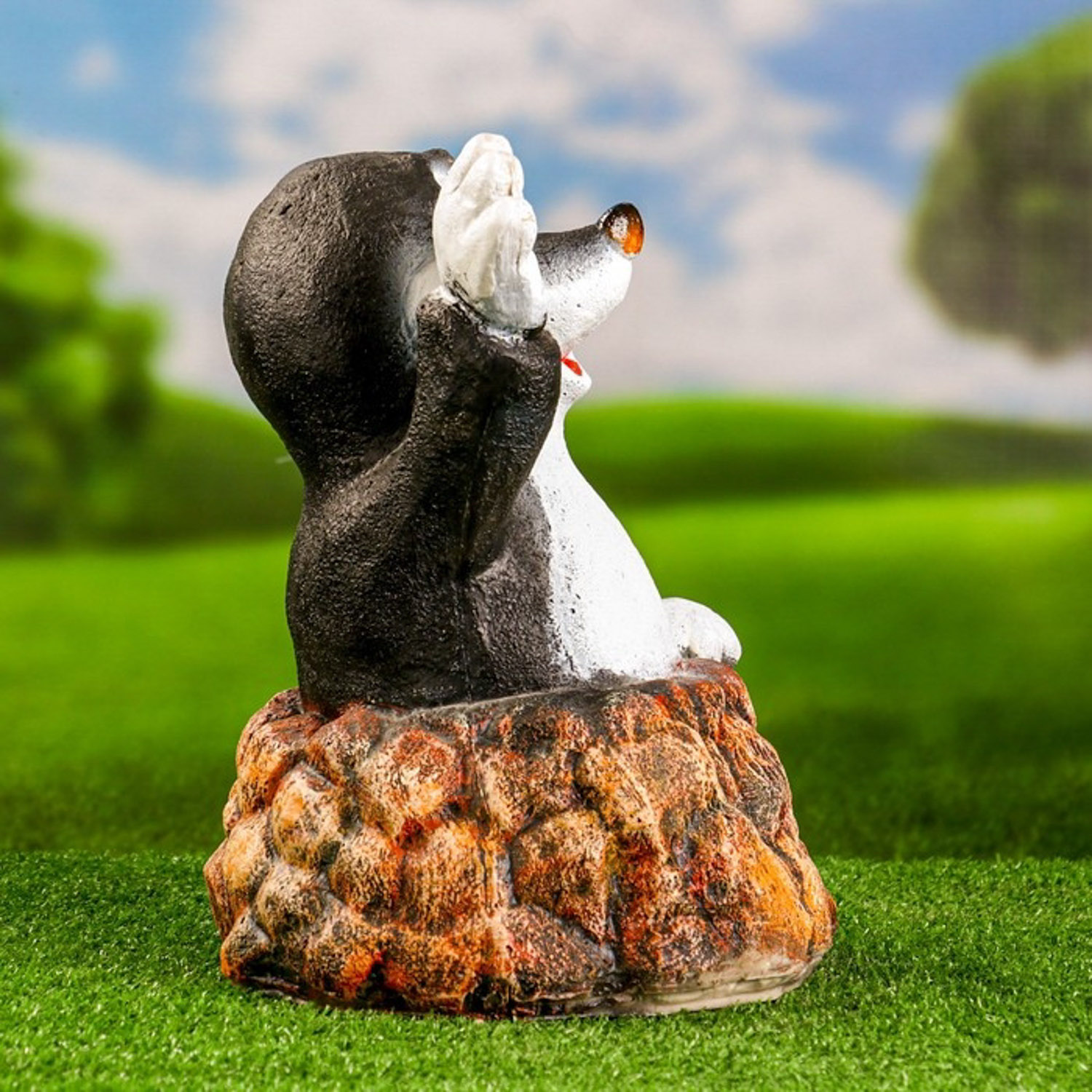 Садовая фигура "Крот в норке" 30х25х25см 9487957