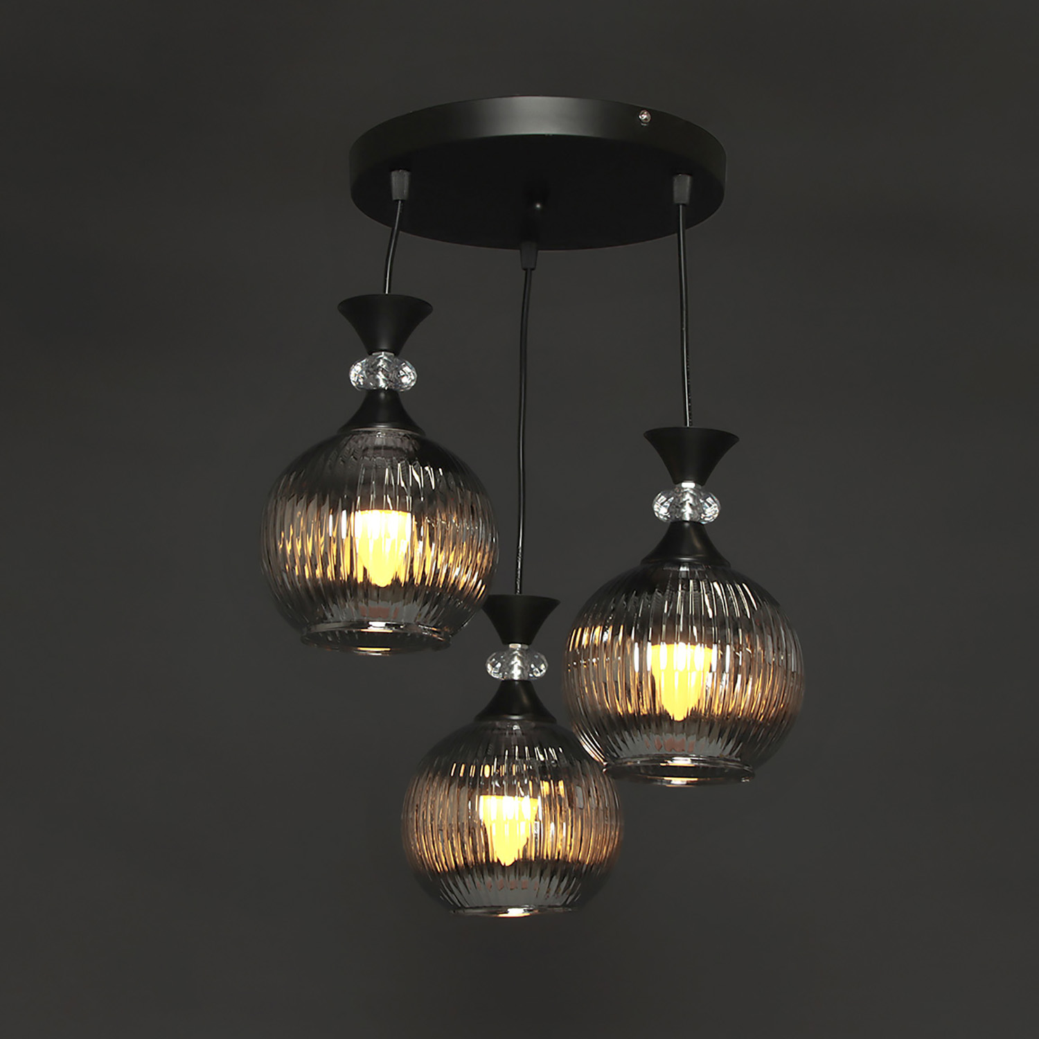 Люстра N5578/3H 3*40W  E27 (d-450; h-300/h800)  VERNER LIGHTING *1