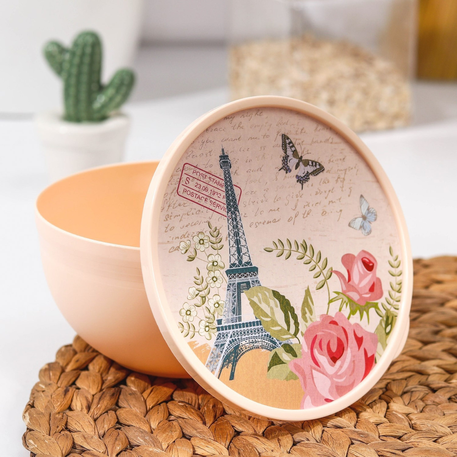 яяяМИСКА 0,6л С КРЫШКОЙ CLASSIC арт.59462 (Полимербыт) *1/15