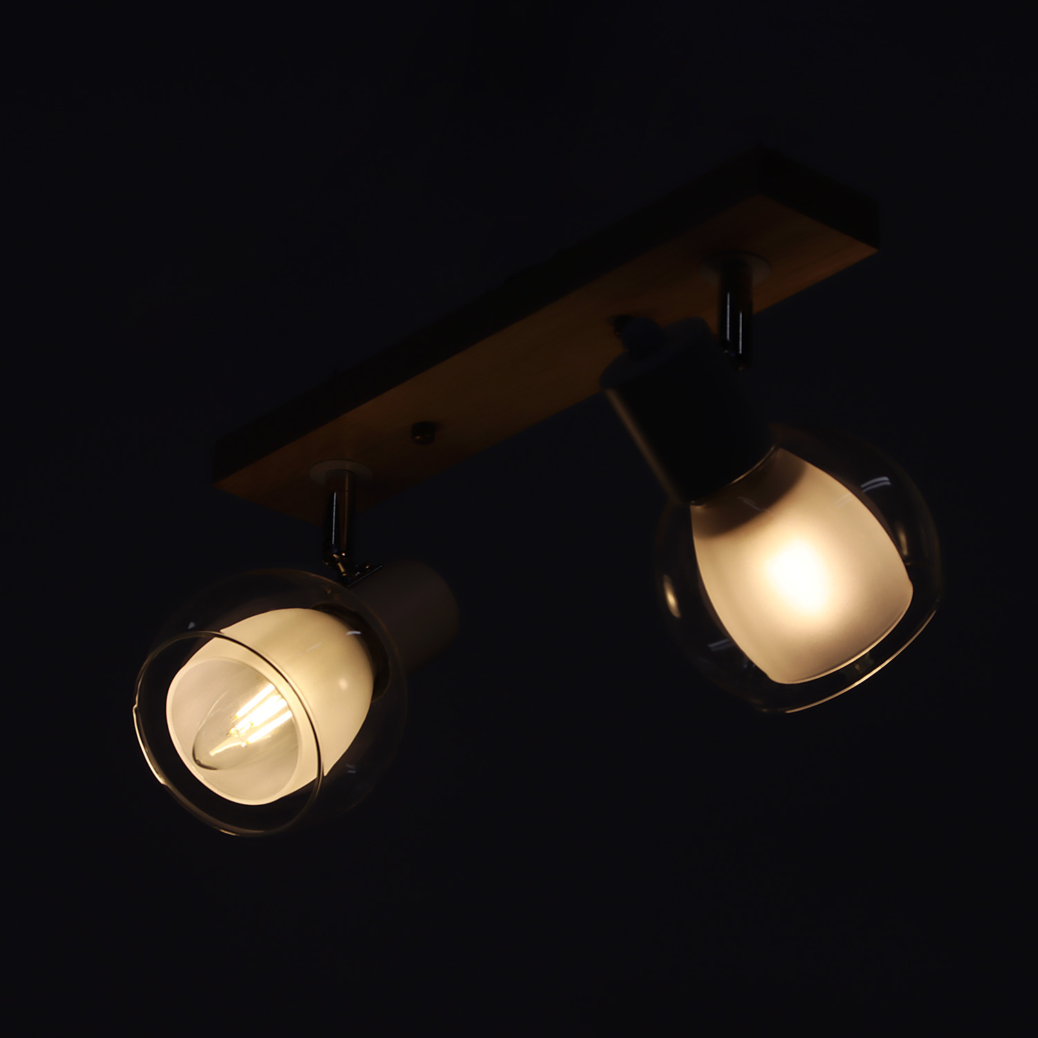 Светильник настенный (спот) N5105/2 WT+WOOD Е27 1*40Вт ( l=420;w=100;h=170)  VERNER LIGHTING *1
