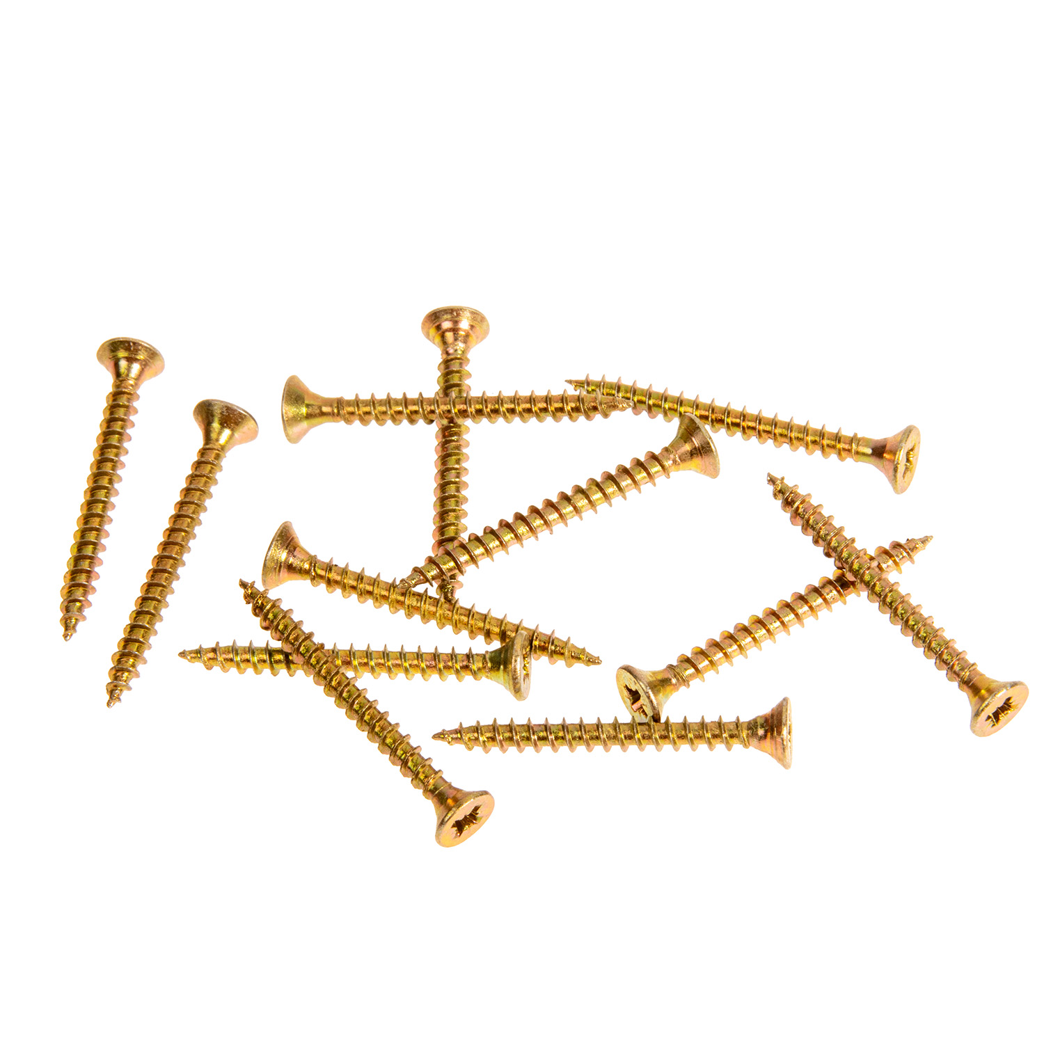 Шурупы жёлтые BROZEX пакет 3*30 (30шт) *10/100