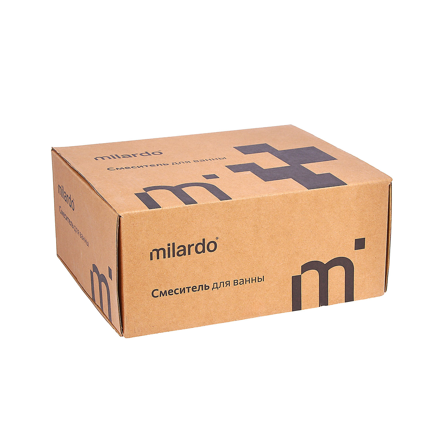 Смеситель для ванны Milardo Duplex, длинный излив, двухвентильный, с лейкой