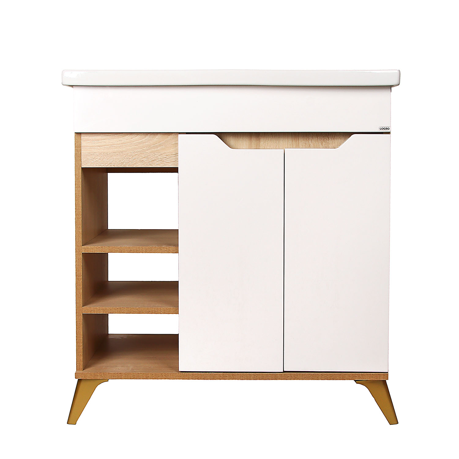 Тумба /LOGRO/ "Магнолия 80" (выписывать раковину COMO 80 (БЖ985) Cersanit) *1/4