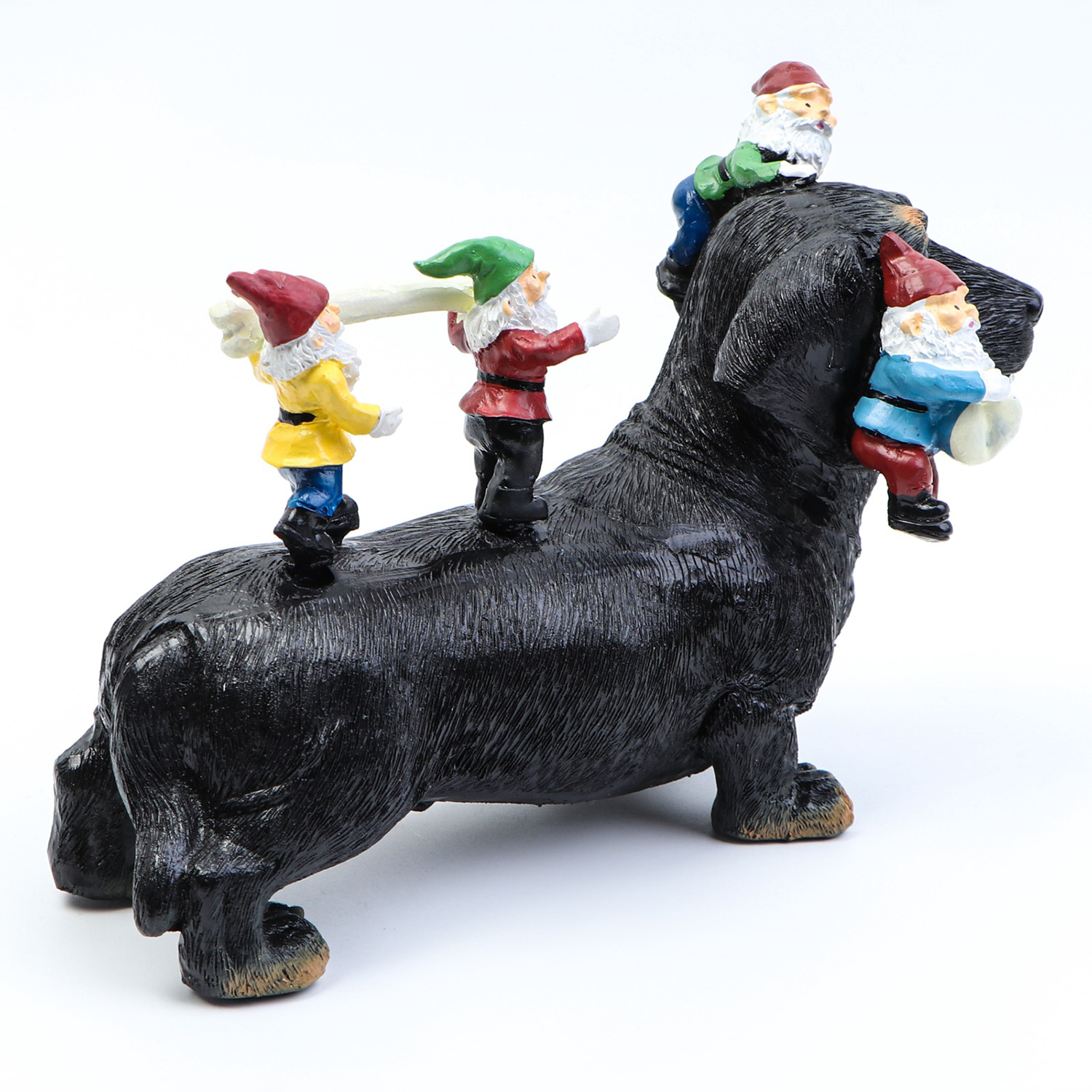 Садовая фигура "Такса с гномами" 20х9х15см  10815589