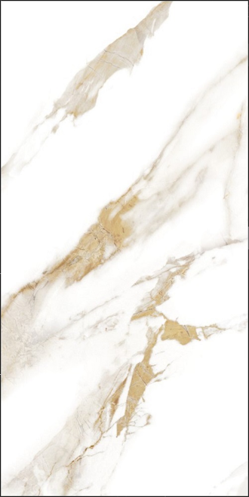 Керамогранит 1.44 м² Global Tile Calacatta Royal GT120600103MR, 1200x600x9.5 мм, белый