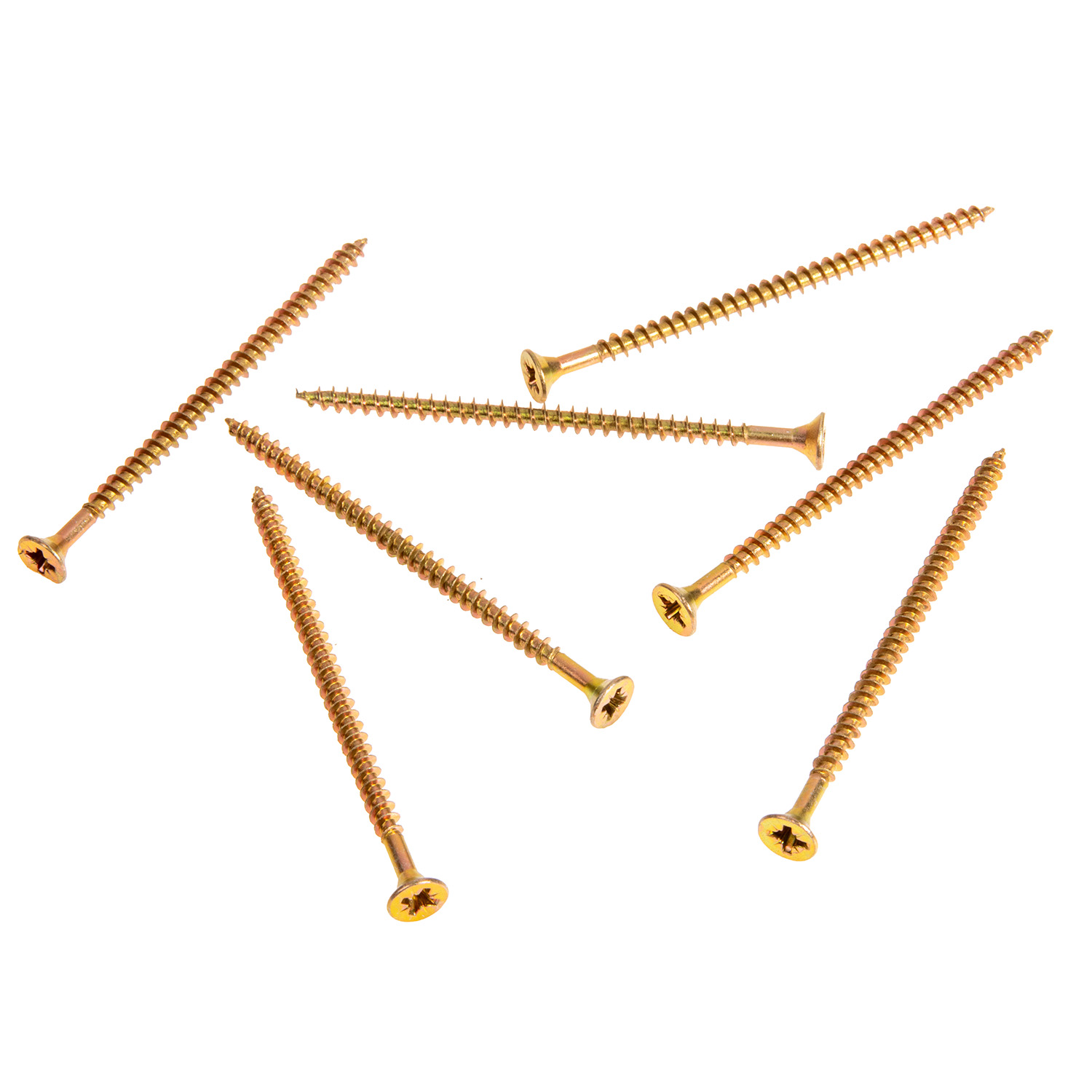 Шурупы жёлтые BROZEX пакет 4*70 (15шт) *10/100