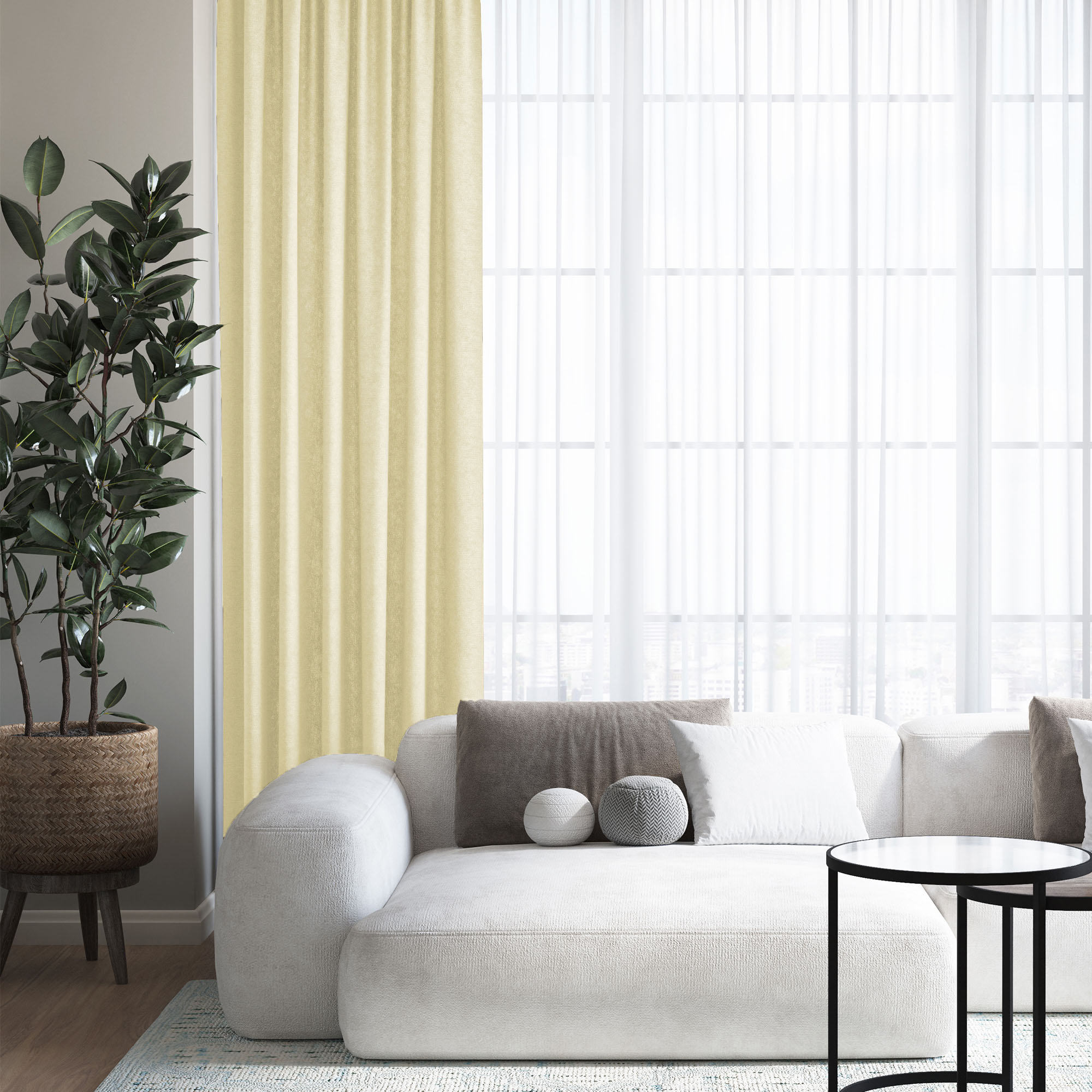 Штора блэкаут бархат 150*270см жасмин Волшебная ночь *1/4