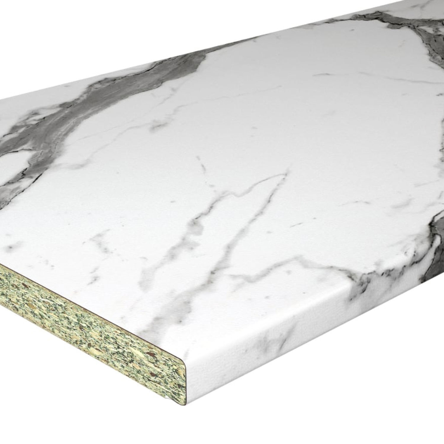 Столешница 3050х600х38 мм BROZEX-WOOD, мрамор белый