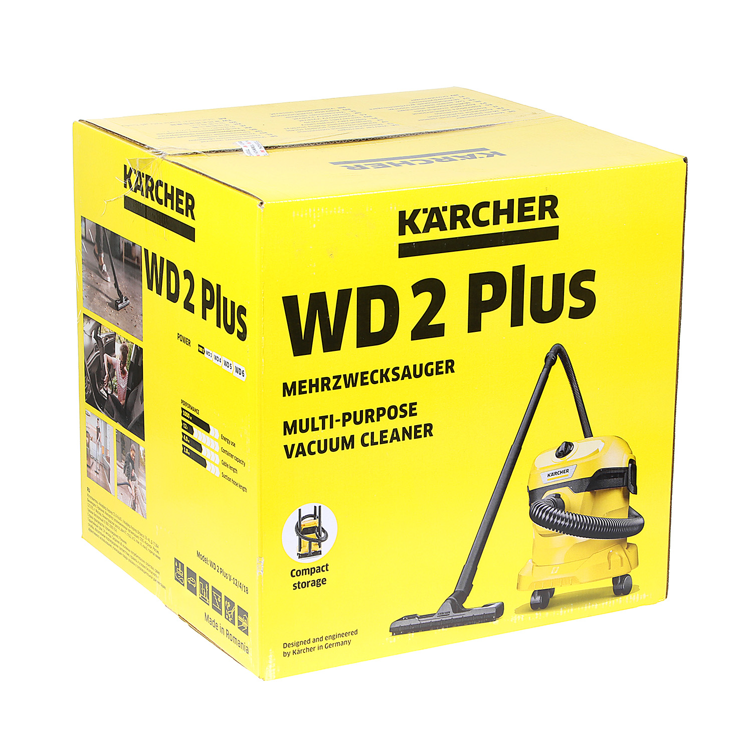 Пылесос строительный 1000Вт объём бака 12л WD 2 Plus V-12/4/18  KARCHER *1