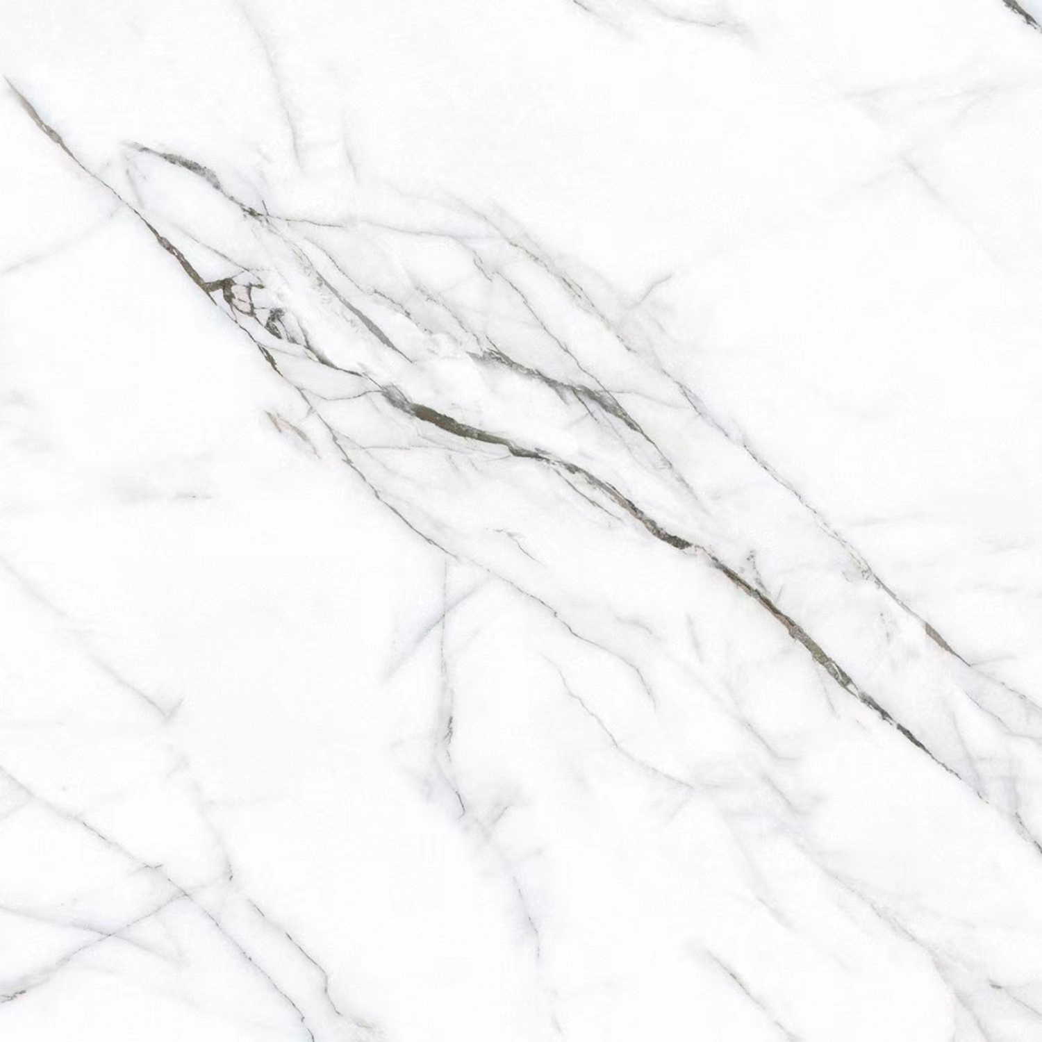 Керамогранит 1.44 м² CB6Y021PA, 600x600x8 мм, полированный, белый мрамор